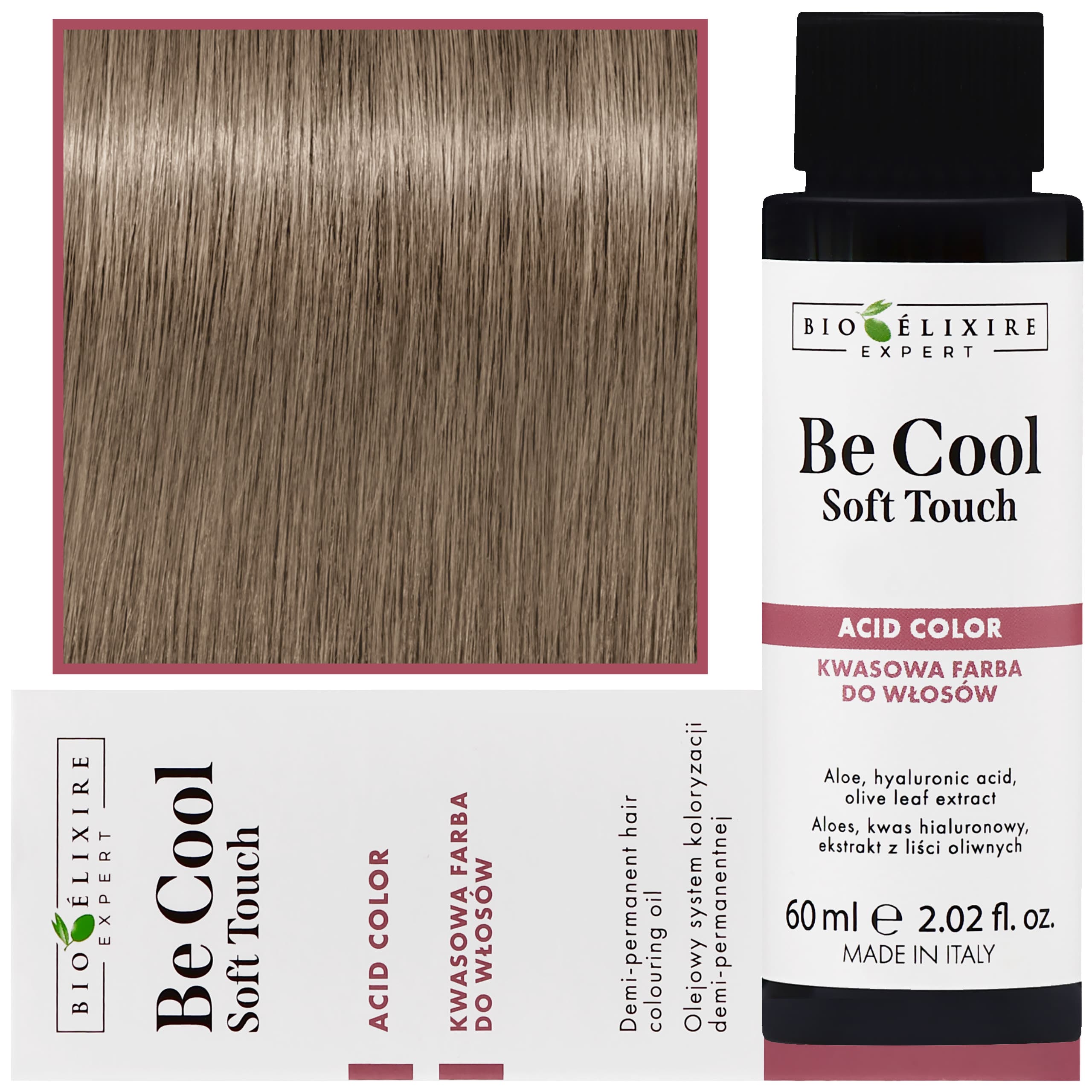 Be Cool Soft Touch - wegańska farba do włosów o kwasowej formule, 8.0 | Jasny Blond