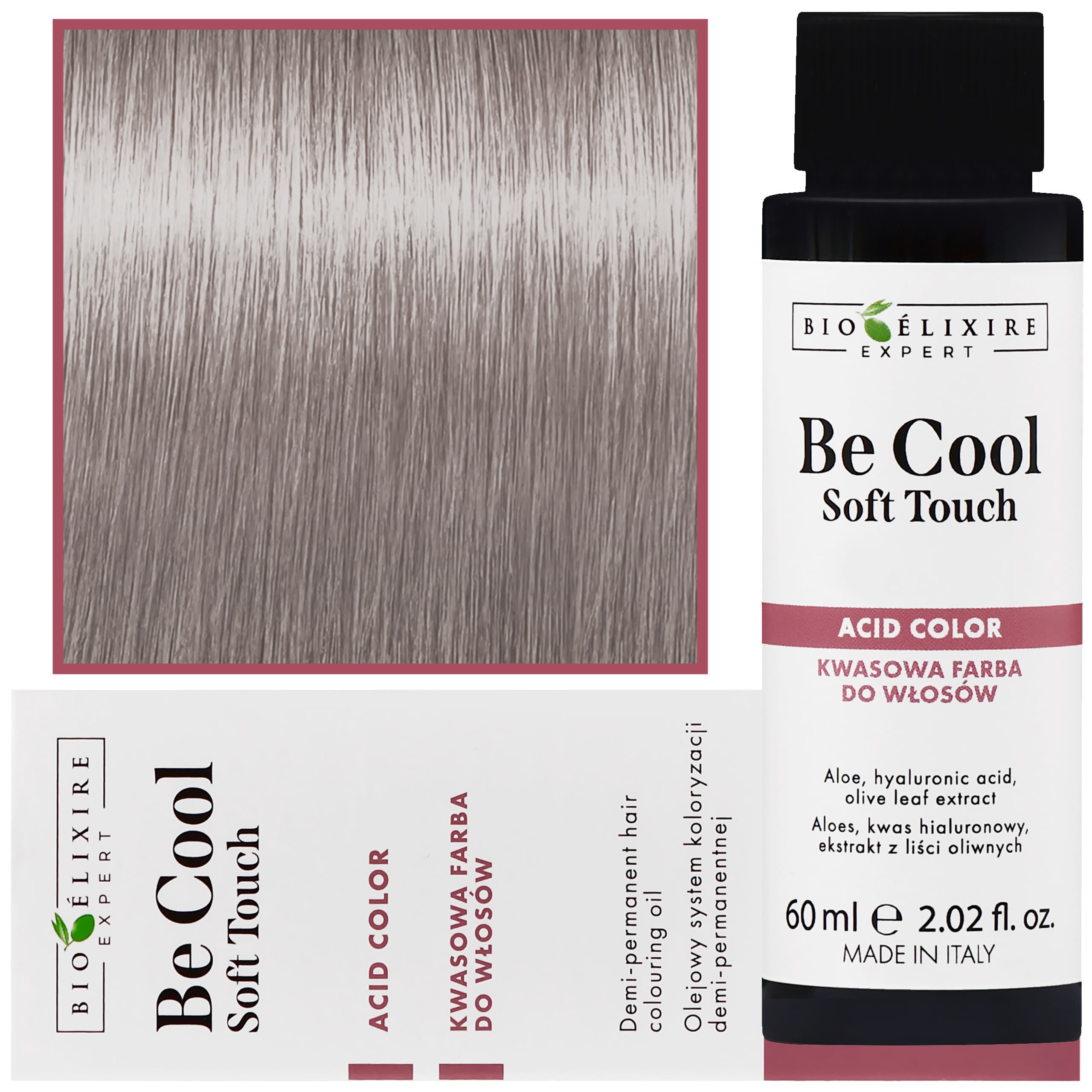 Be Cool Soft Touch - wegańska farba do włosów o kwasowej formule, 10.1 | Platynowy Popielaty Blond