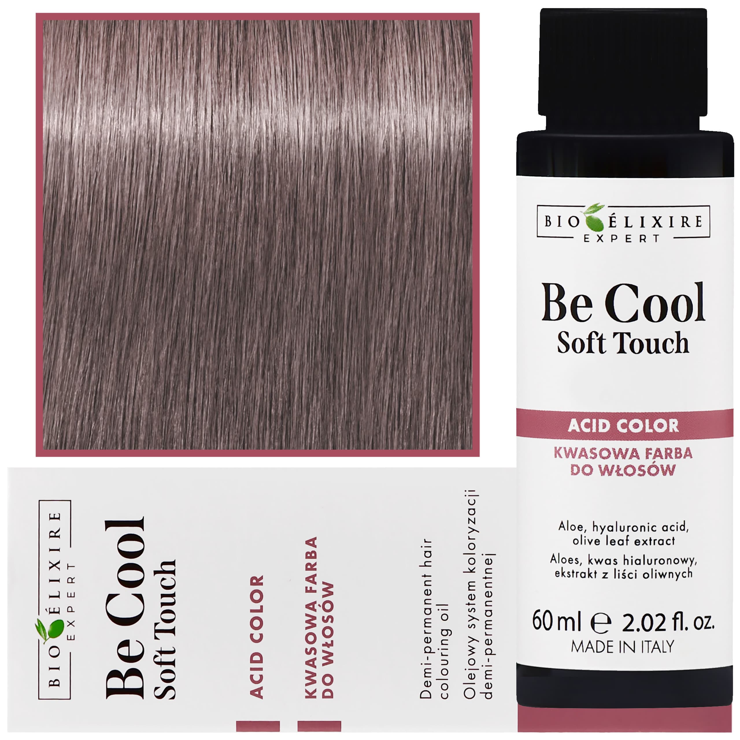 Be Cool Soft Touch - wegańska farba do włosów o kwasowej formule, 10.35 | Platynowy Mahoniowy Złoty Blond
