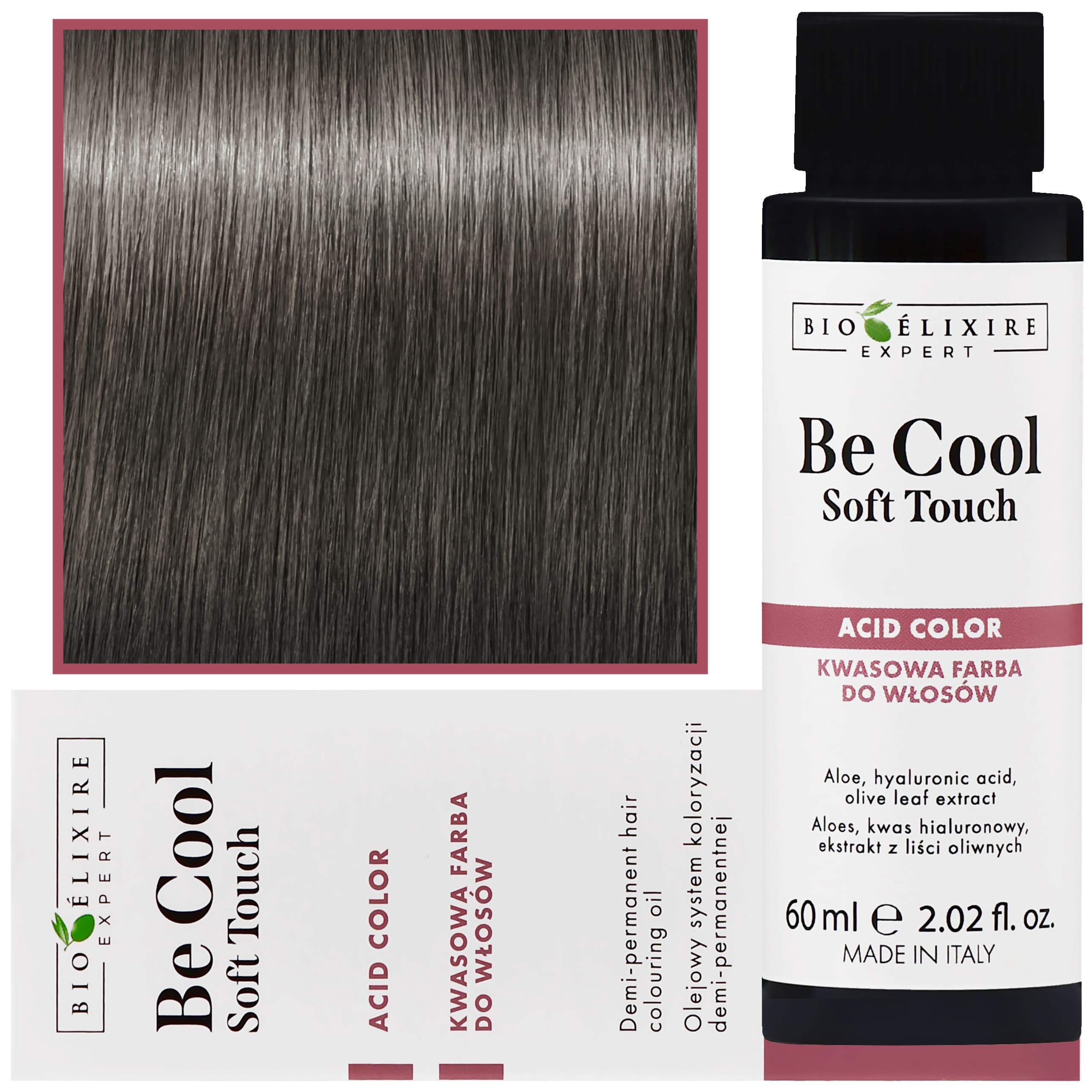 Be Cool Soft Touch - wegańska farba do włosów o kwasowej formule, 8.12 | Jasny Irysowy Popielaty Blond