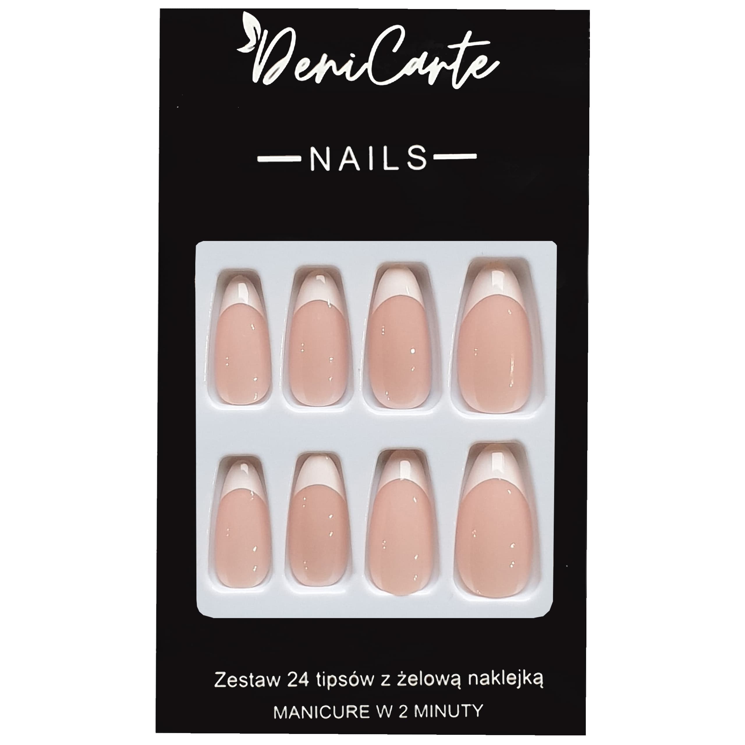 Deni Carte Tipsy French - sztuczne paznokcie w stylu francuskim, różne wzory Classic French | Klasyczny French