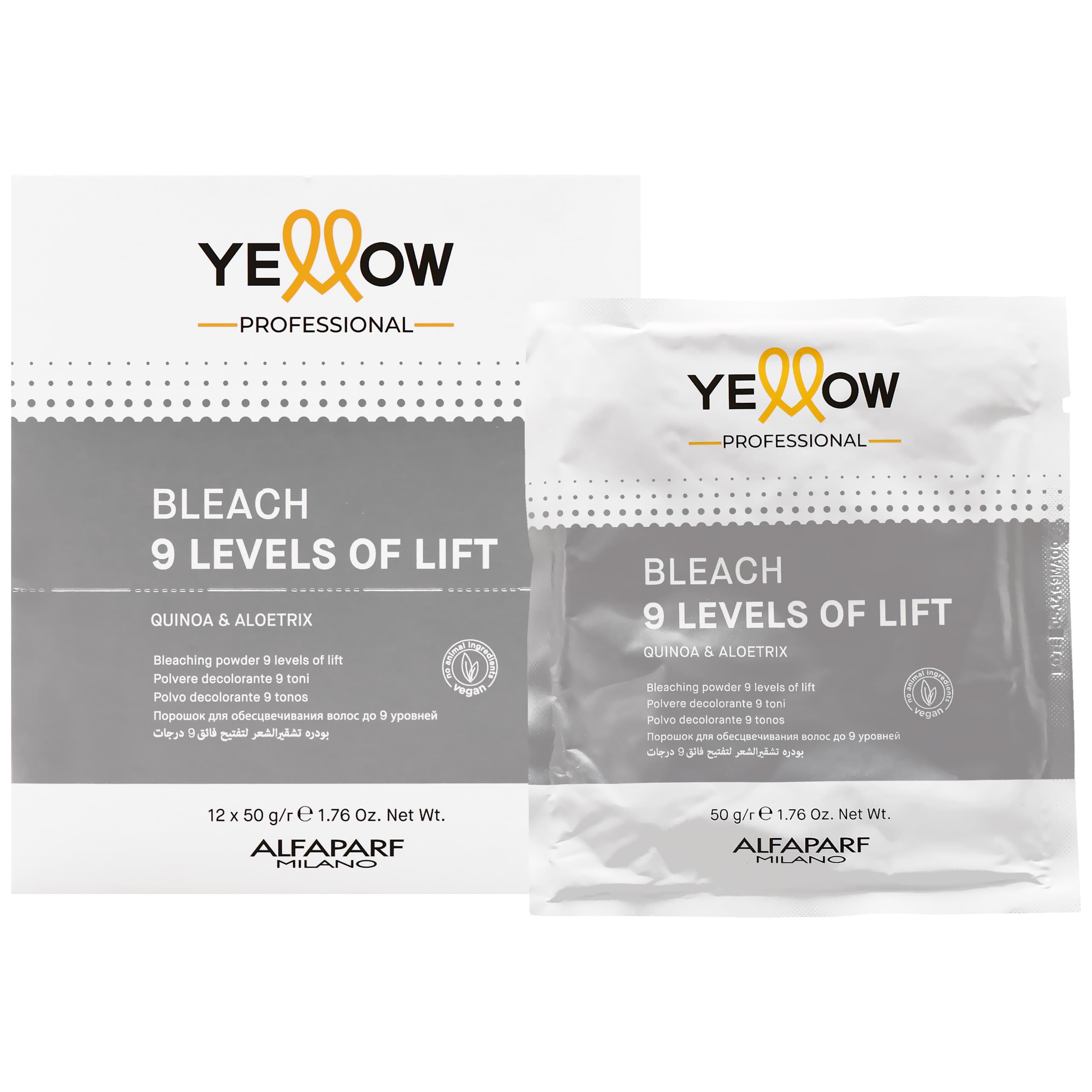 Yellow Bleach 9 Levels Of Lift - rozjaśniacz w saszetkach, nawet do 9 tonów