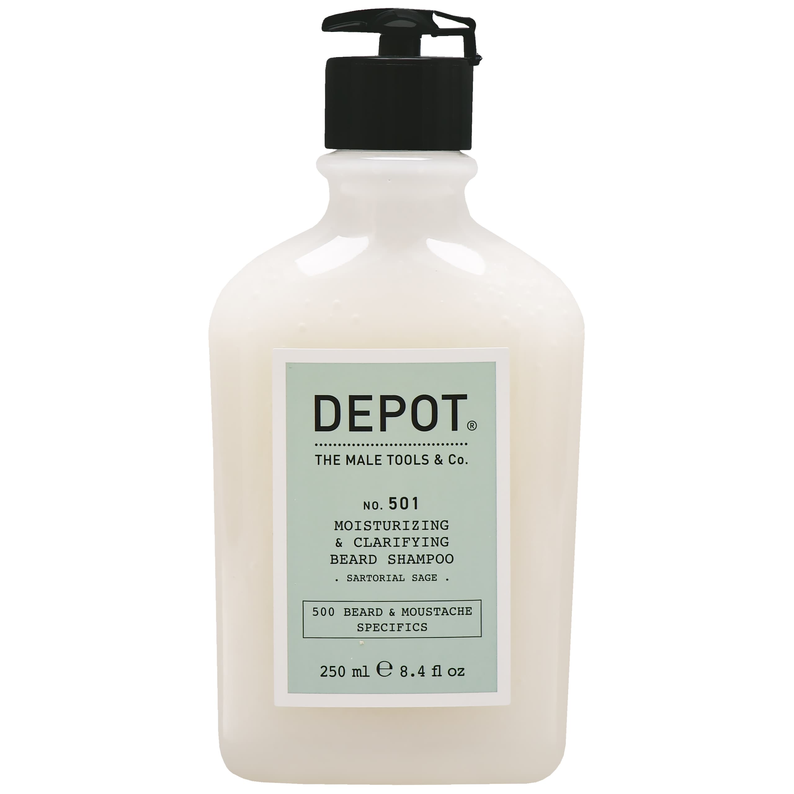 NO. 501 Moisturizing & Clarifying Beard Shampoo Sartorial Sage - nawilżający szampon do brody