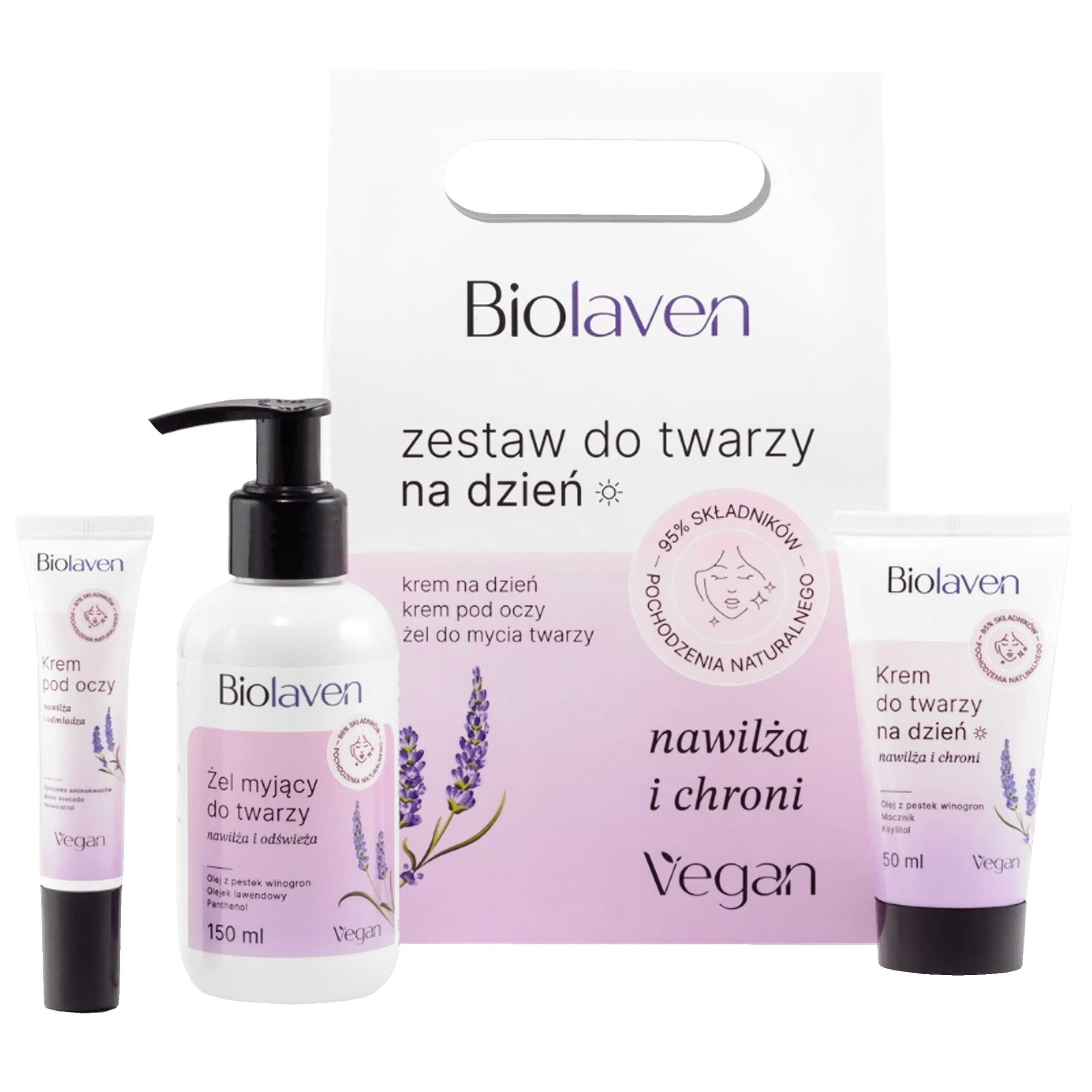 Zestaw do twarzy na dzień (torebka) – kompleksowa pielęgnacja cery,++