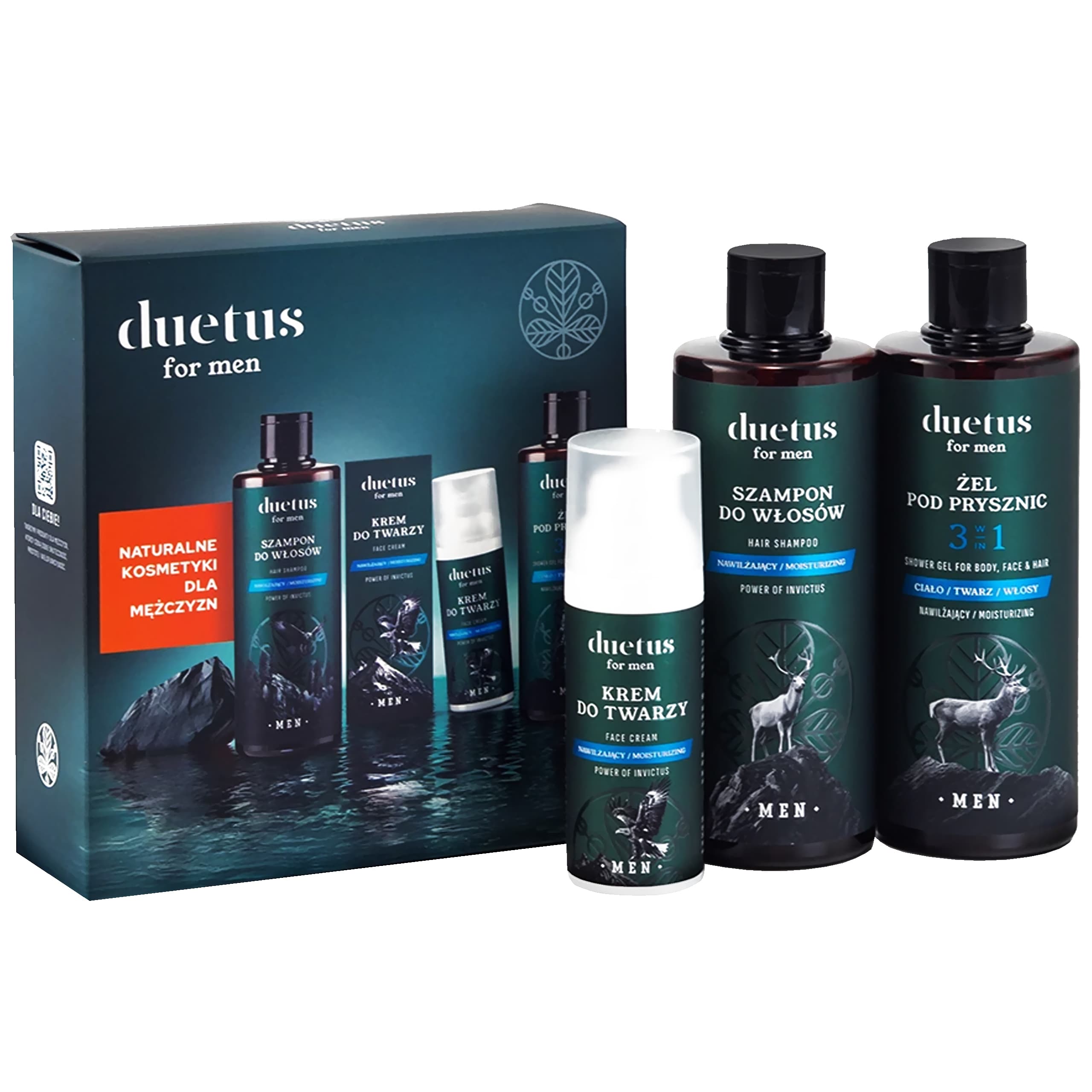 For Men Zestaw Power of Invictus – kompleksowa pielęgnacja dla mężczyzn, 2x+