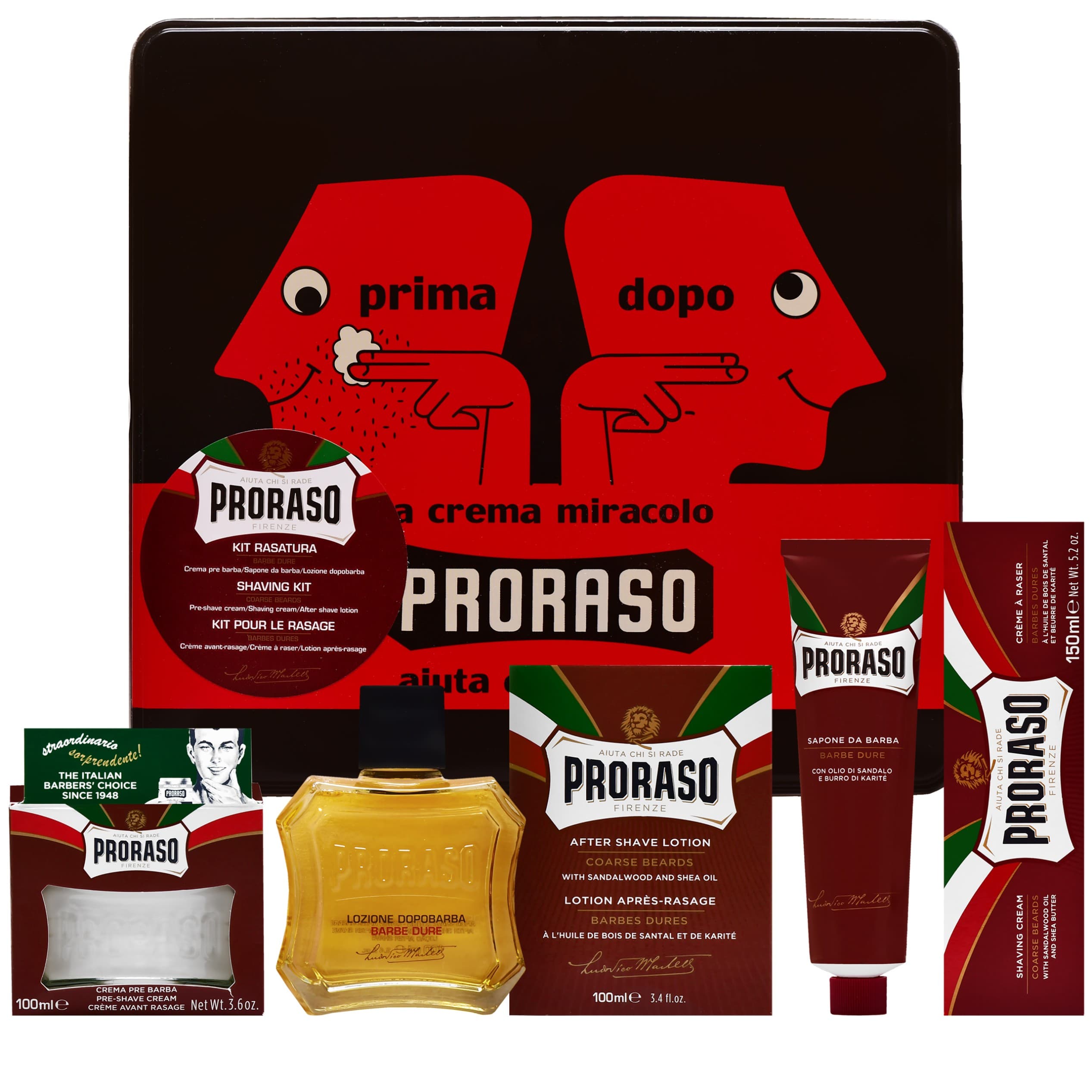 Red Nourishing Shaving Gift Box – zestaw do golenia, krem, lotion oraz mydło