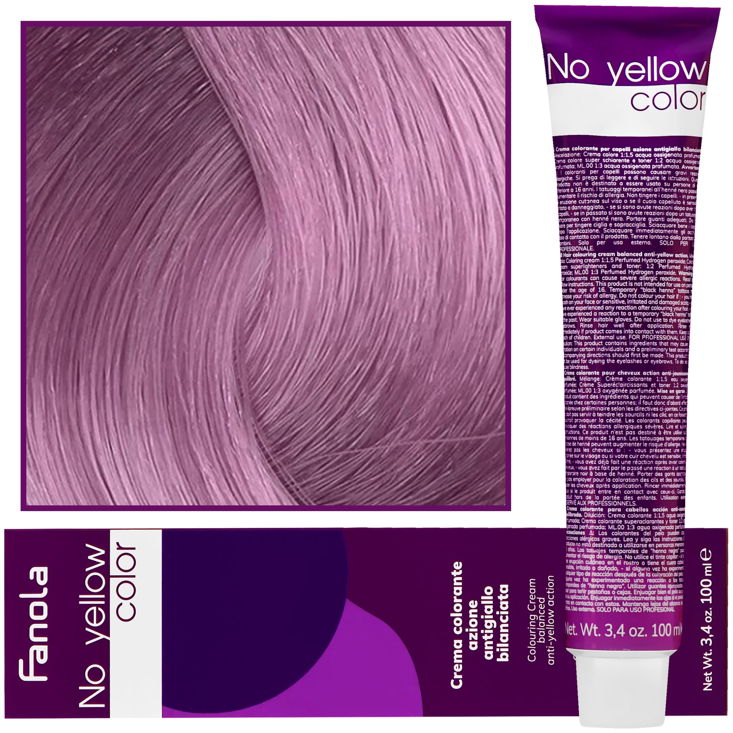 No Yellow - farba koloryzująca do włosów blond i siwych, chłodne tony, T-ROSE | Toner