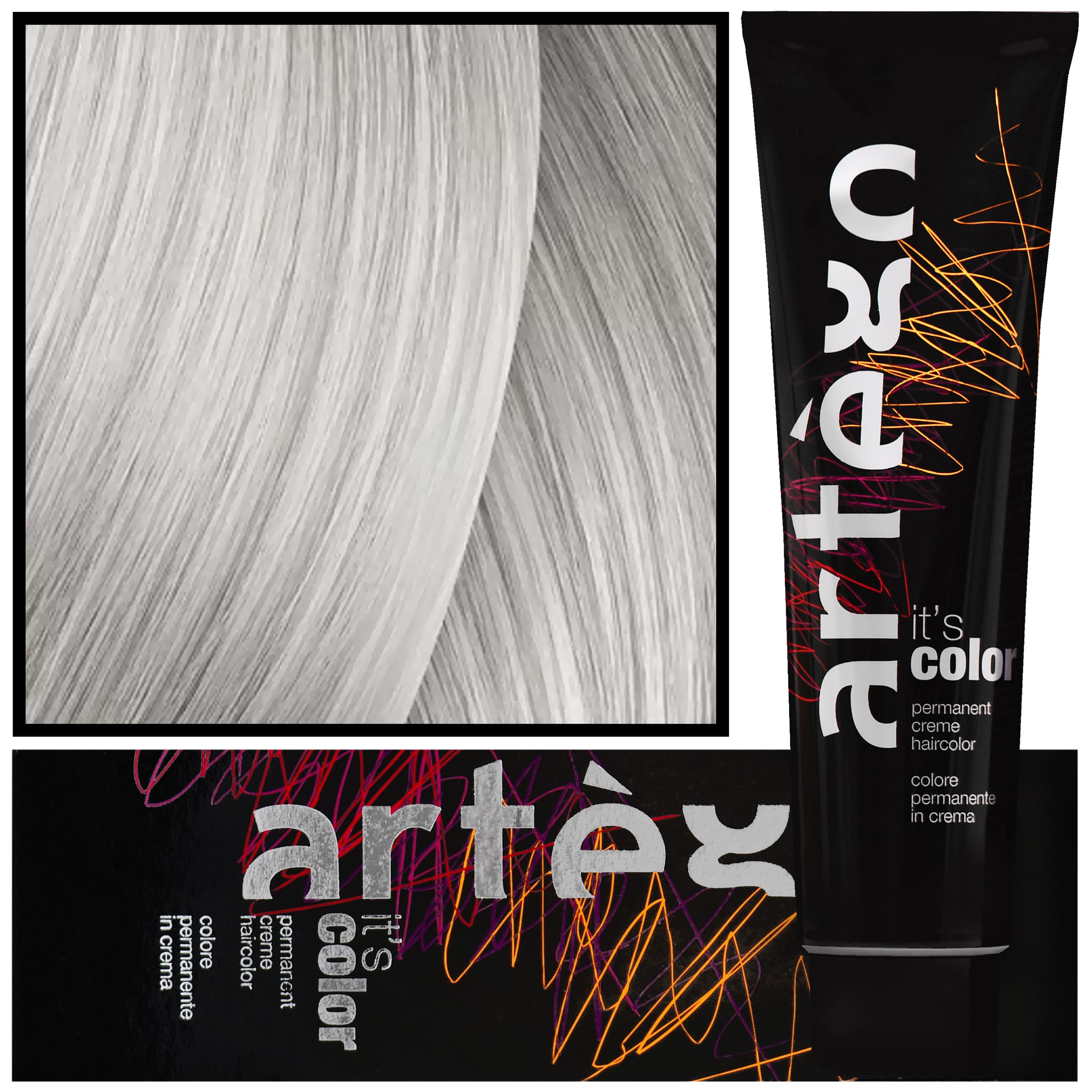 IT'S COLOR - profesjonalna farba w kremie, cała paleta kolorów, 10.1 - 10A | Platynowy Popielaty Blond