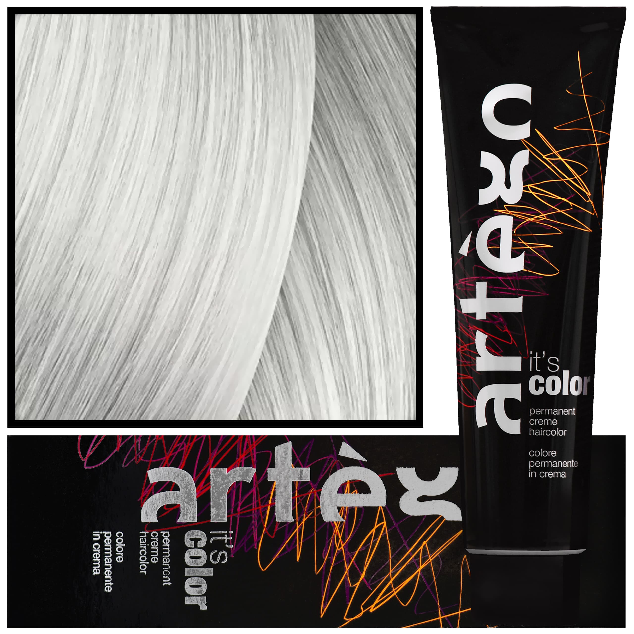 IT'S COLOR - profesjonalna farba w kremie, cała paleta kolorów, 12.111 - 12AAA | Super Bardzo Intensywny Popielaty Blond