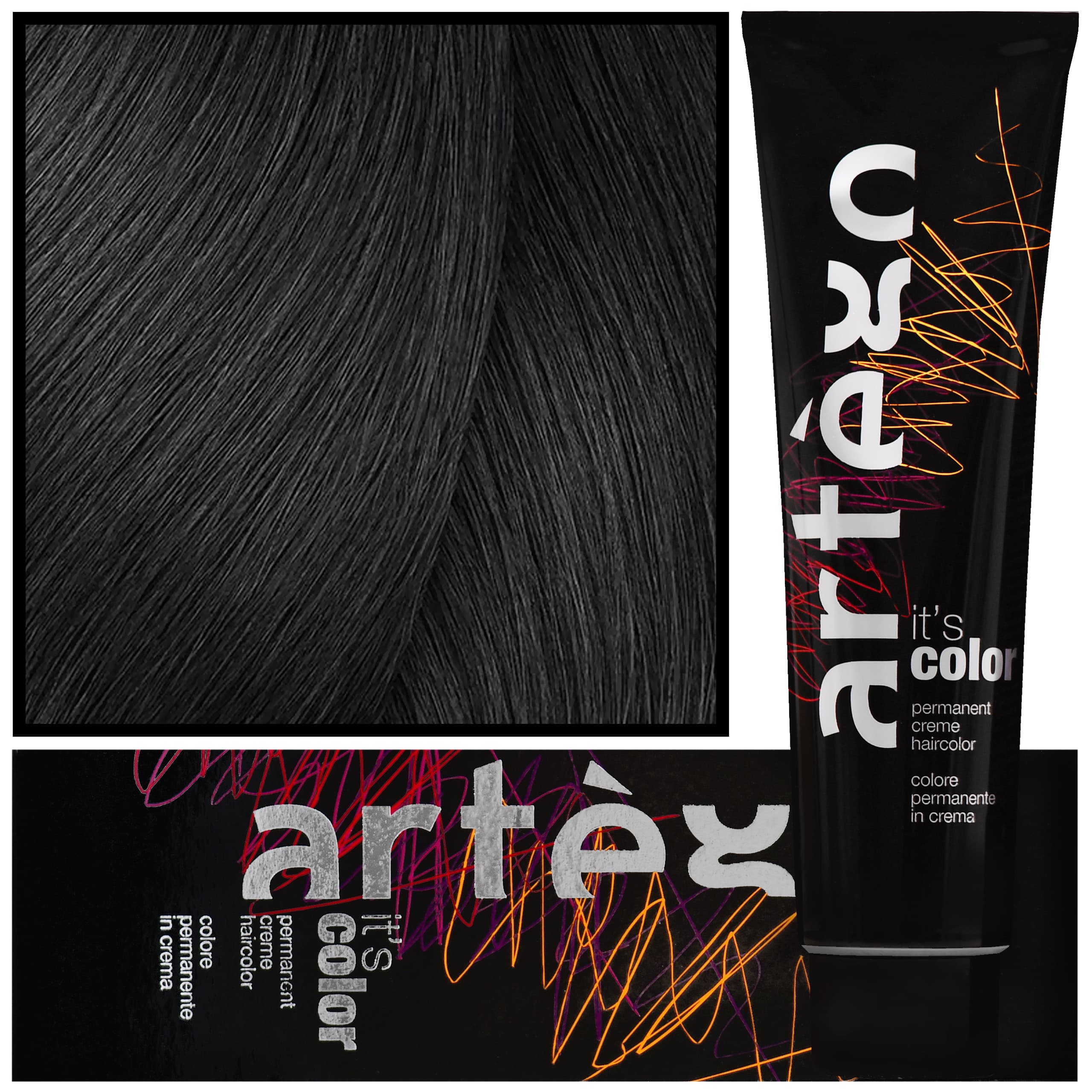 IT'S COLOR - profesjonalna farba w kremie, cała paleta kolorów, 4.1 - 4A | Popielaty Brąz
