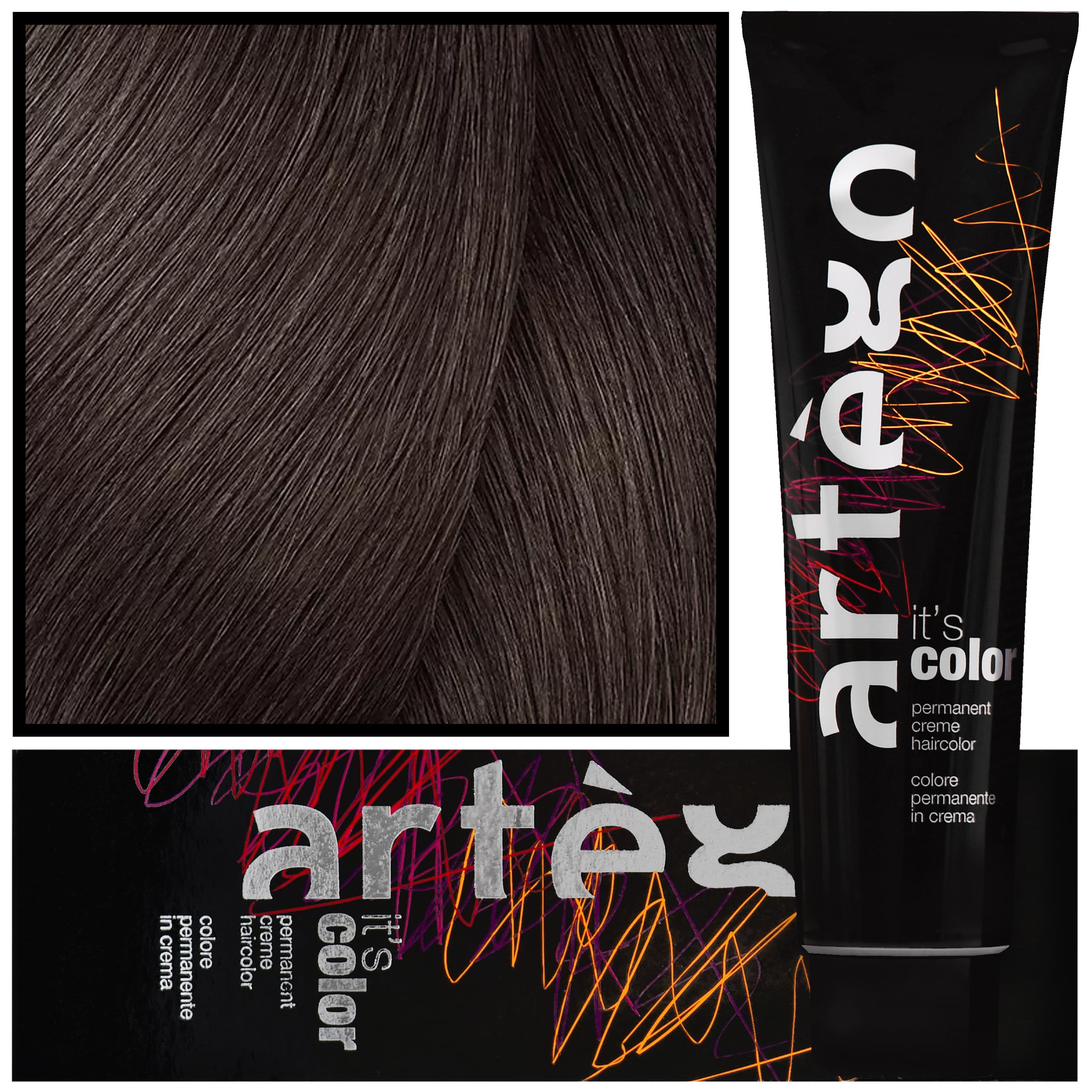 IT'S COLOR - profesjonalna farba w kremie, cała paleta kolorów, 4.41 - 4KA | Miedziano-Popielaty Brąz