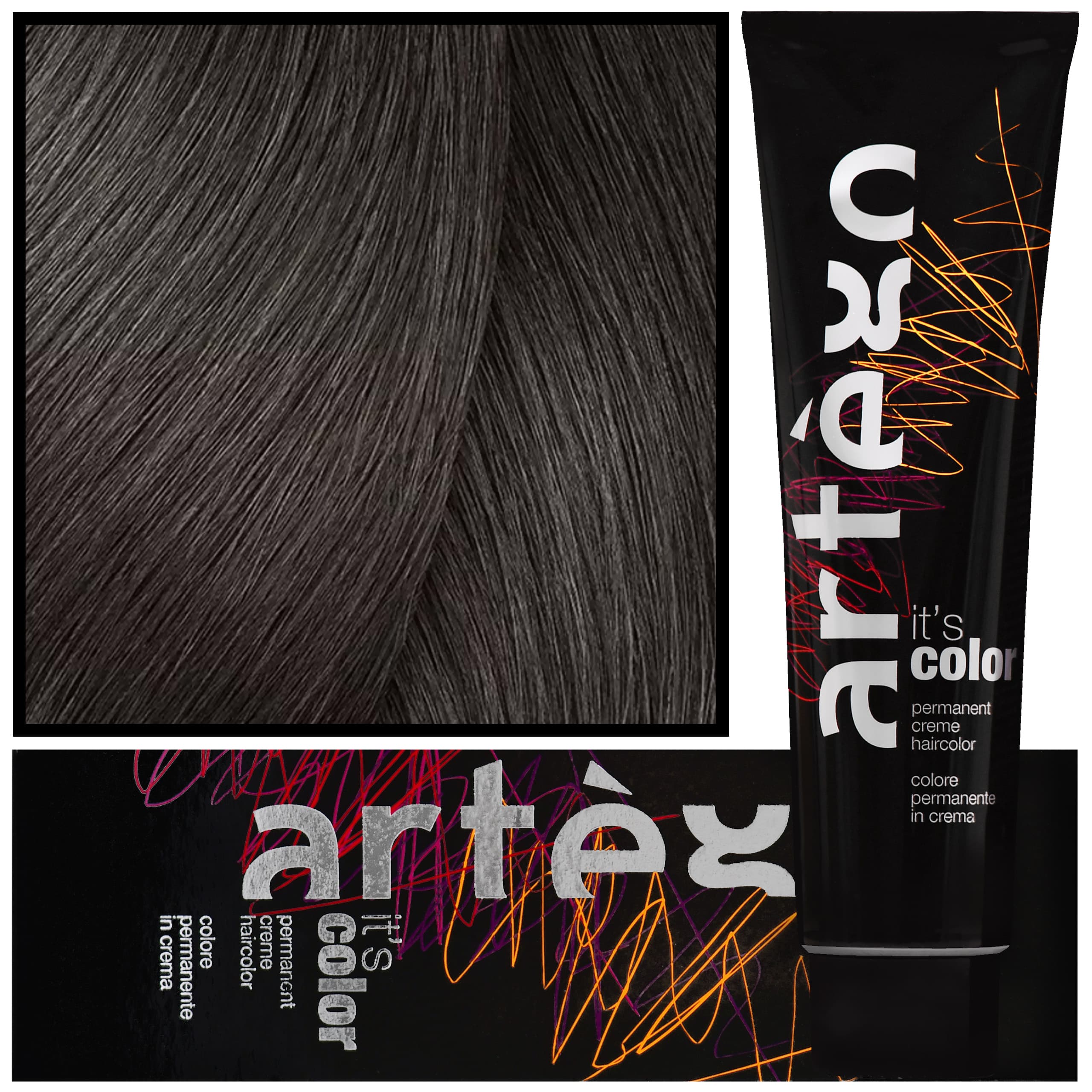 IT'S COLOR - profesjonalna farba w kremie, cała paleta kolorów, 5.0 - 5N | Jasny Brąz