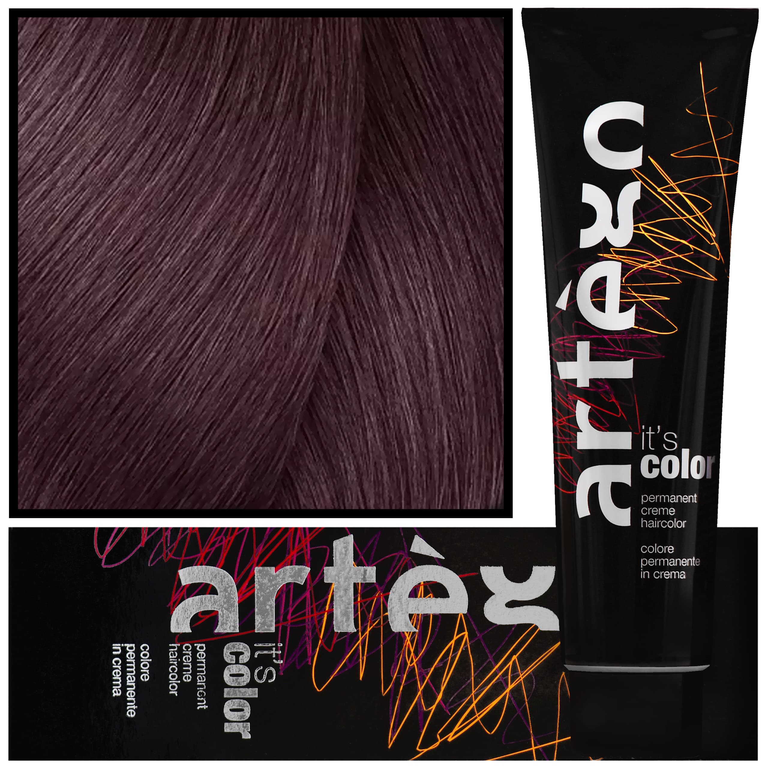 IT'S COLOR - profesjonalna farba w kremie, cała paleta kolorów, 5.26 - 5VR | Jasnofioletowy Czerwony Brąz