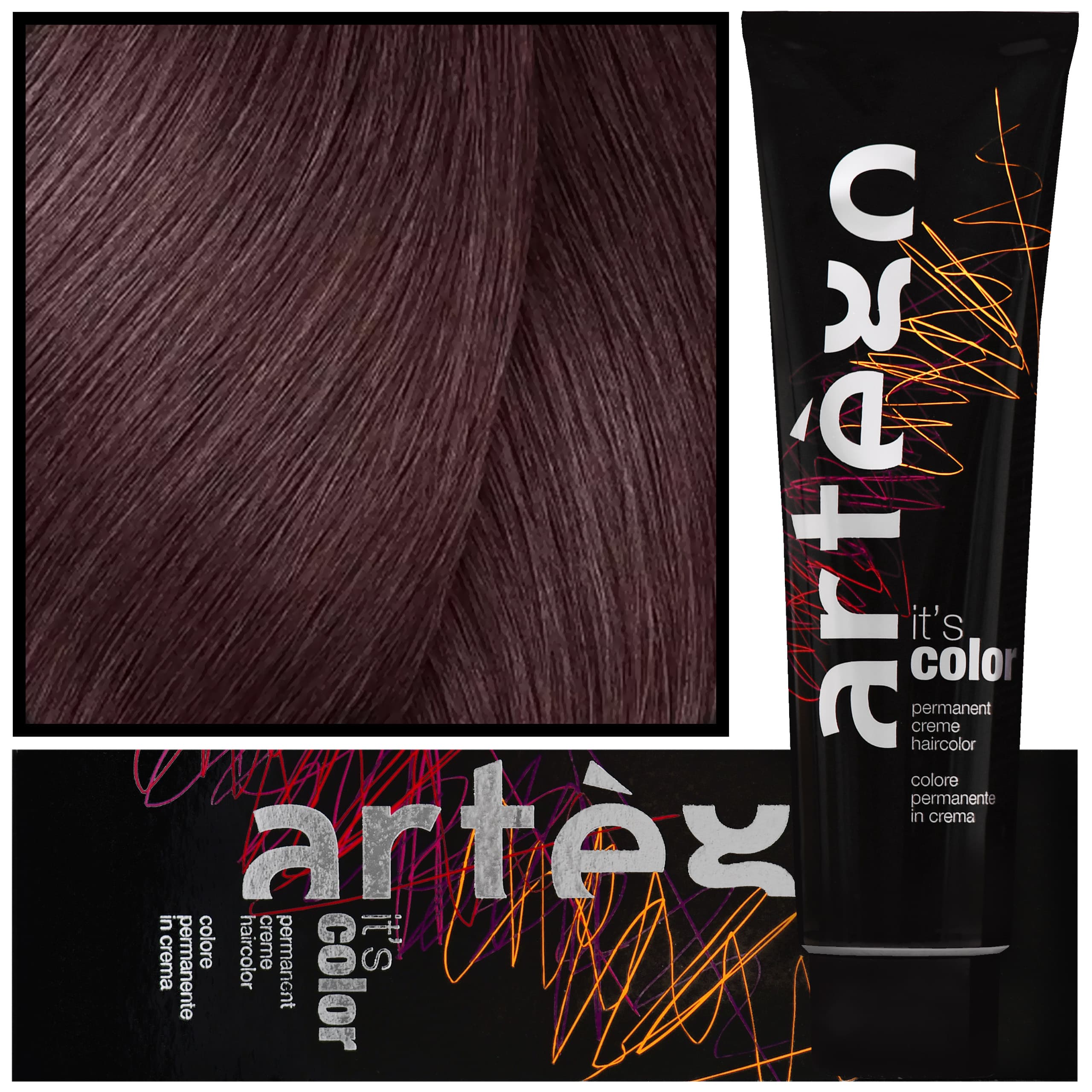 IT'S COLOR - profesjonalna farba w kremie, cała paleta kolorów, 5.5 - 5RM | Jasny Mahoniowy Brąz