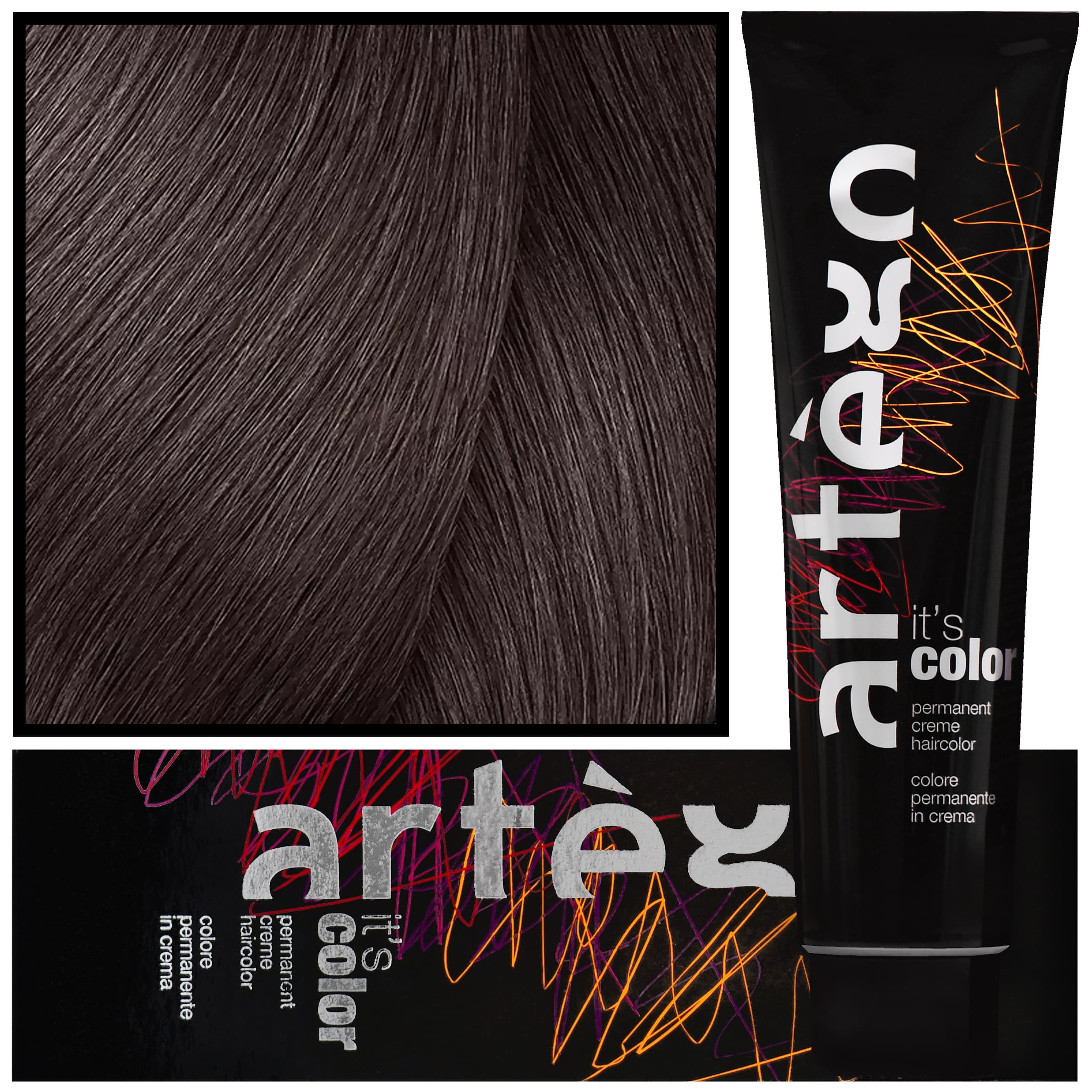 IT'S COLOR - profesjonalna farba w kremie, cała paleta kolorów, 5.71 - 5MA | Jasny Kasztanowo-Popielaty Brąz