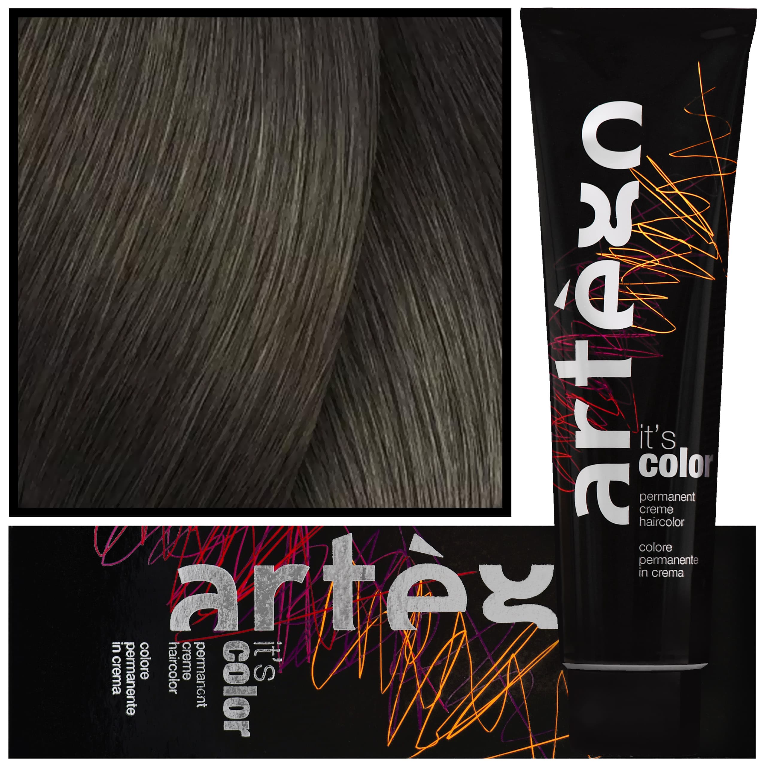 IT'S COLOR - profesjonalna farba w kremie, cała paleta kolorów, 6.01 - 6NA | Biemny Delikatny Popielaty Blond