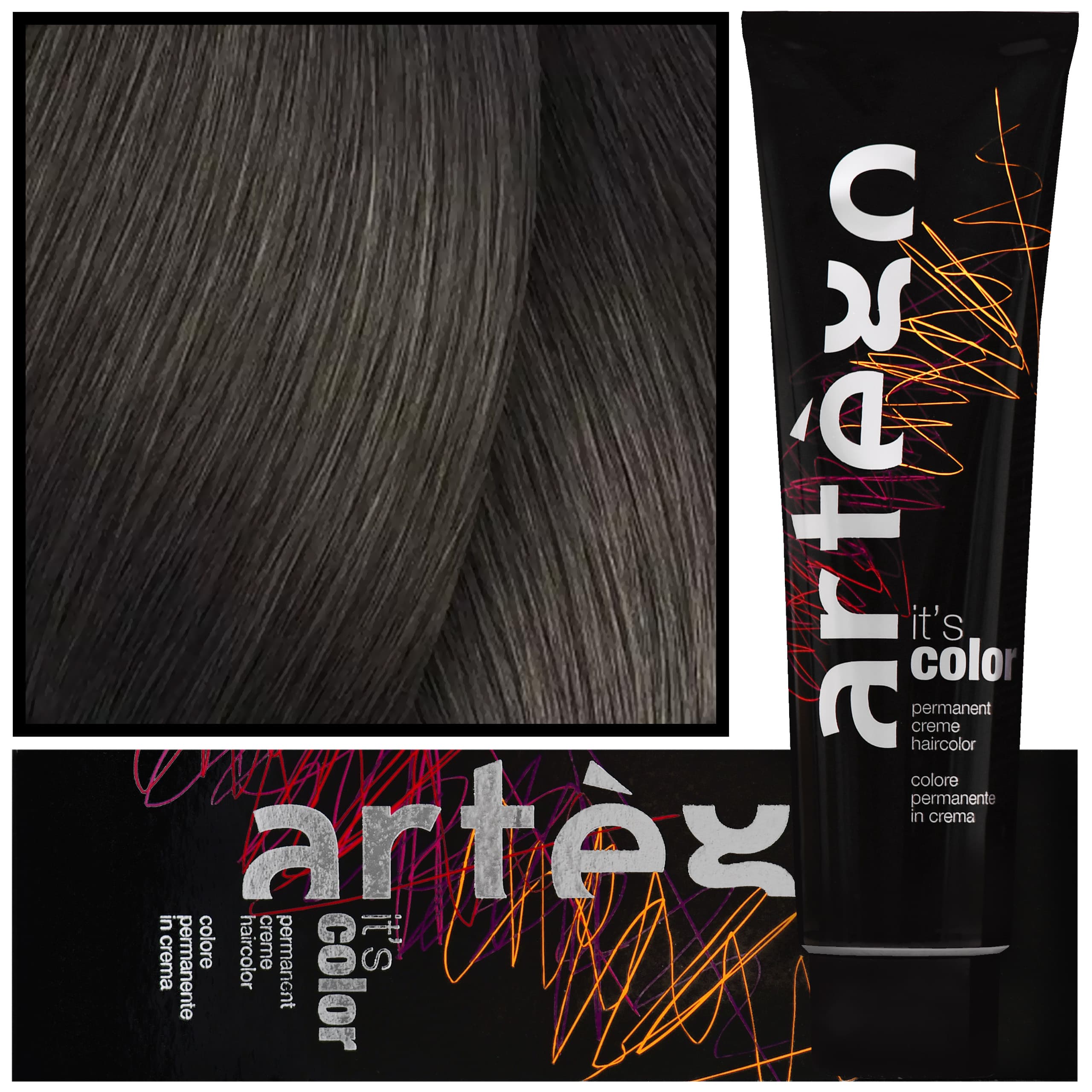 IT'S COLOR - profesjonalna farba w kremie, cała paleta kolorów, 6.1 - 6A | Ciemny Popielaty Blond