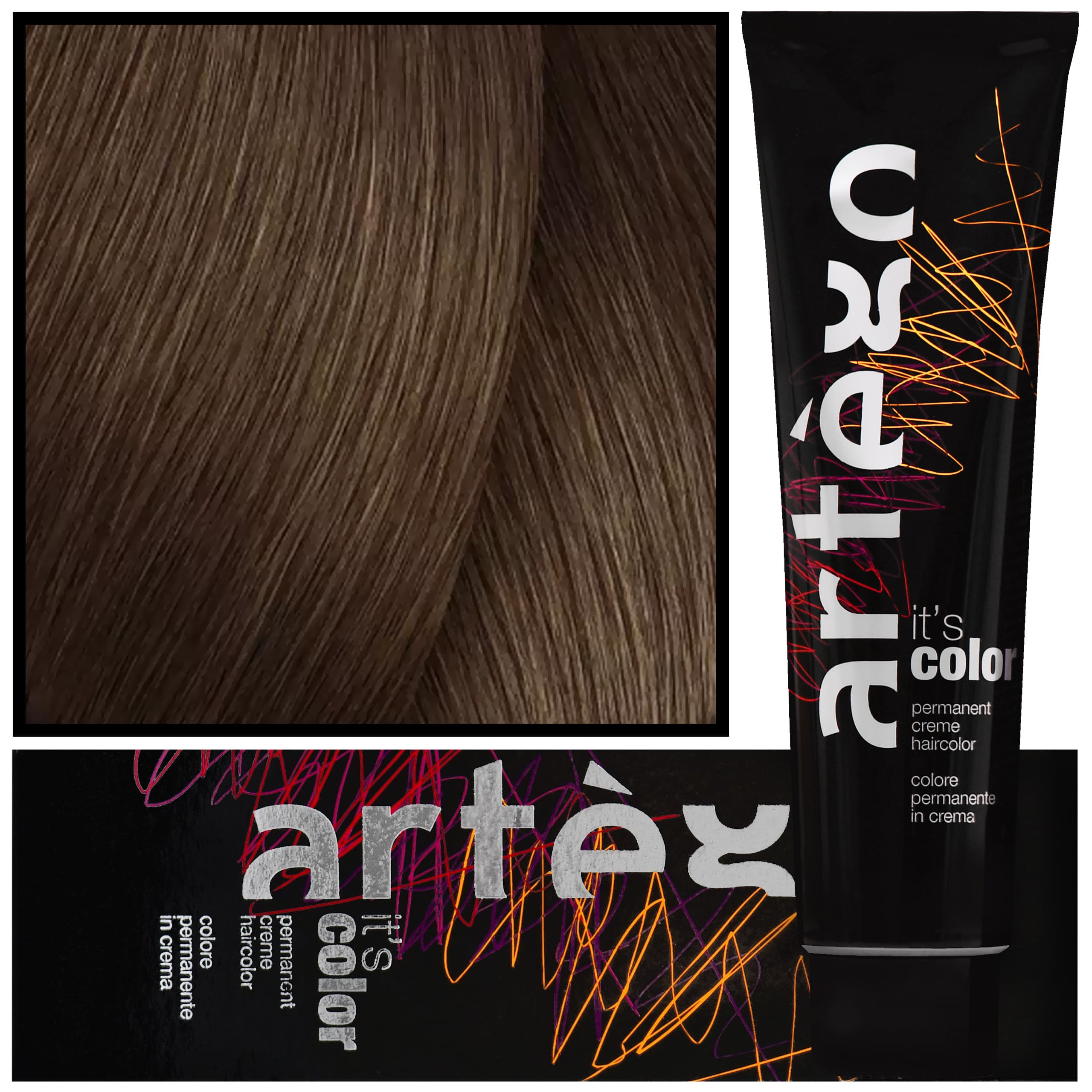 IT'S COLOR - profesjonalna farba w kremie, cała paleta kolorów, 6.34 - 6GK | Ciemnozłoty Miedziany Blond
