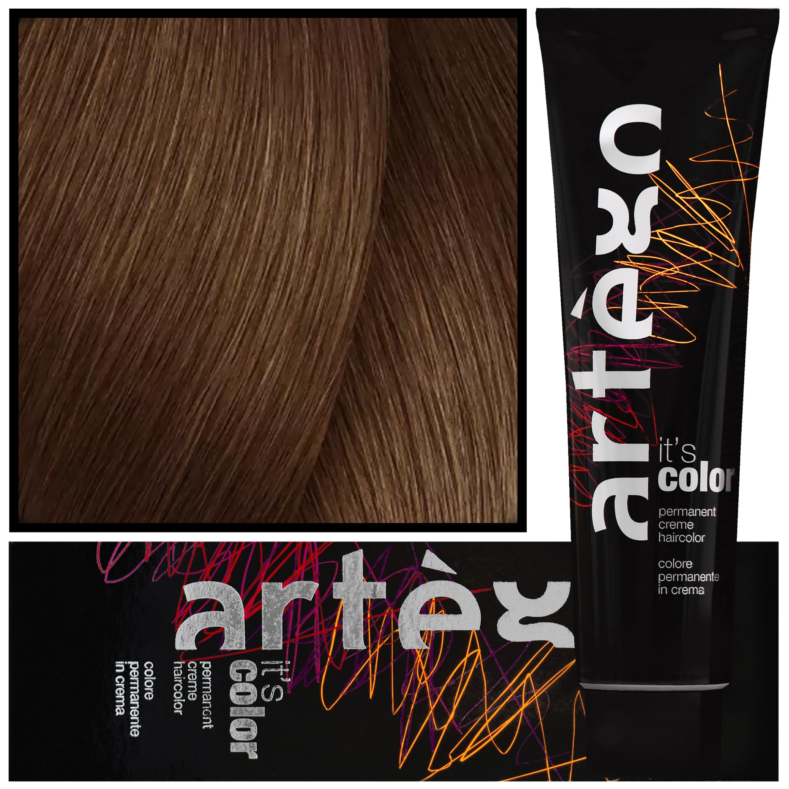 IT'S COLOR - profesjonalna farba w kremie, cała paleta kolorów, 6.43 - | Ciemny Miedziano-Złocisty Blond