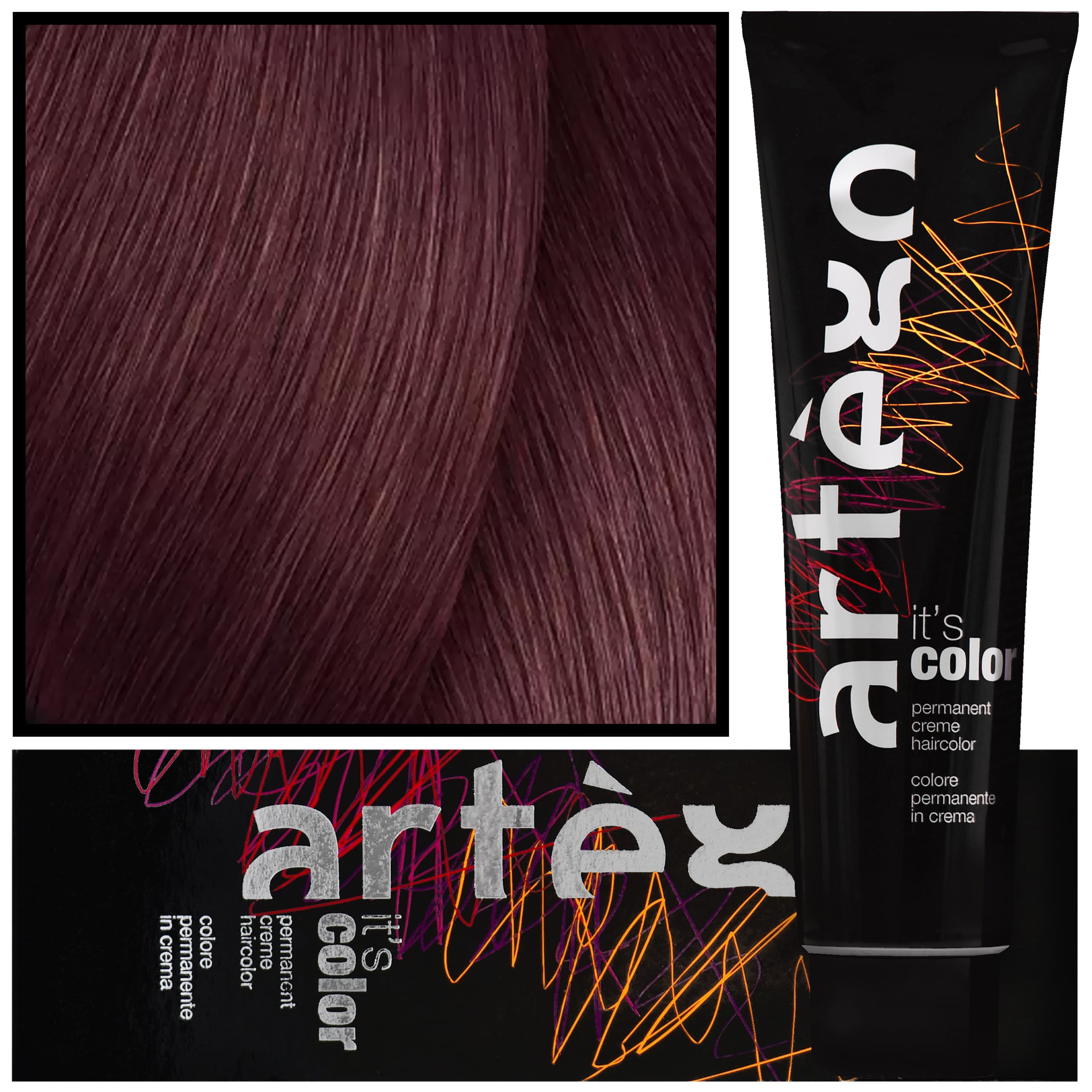 IT'S COLOR - profesjonalna farba w kremie, cała paleta kolorów, 6.56 - 6RMR | Ciemny Mahoniowy Rudy Blond