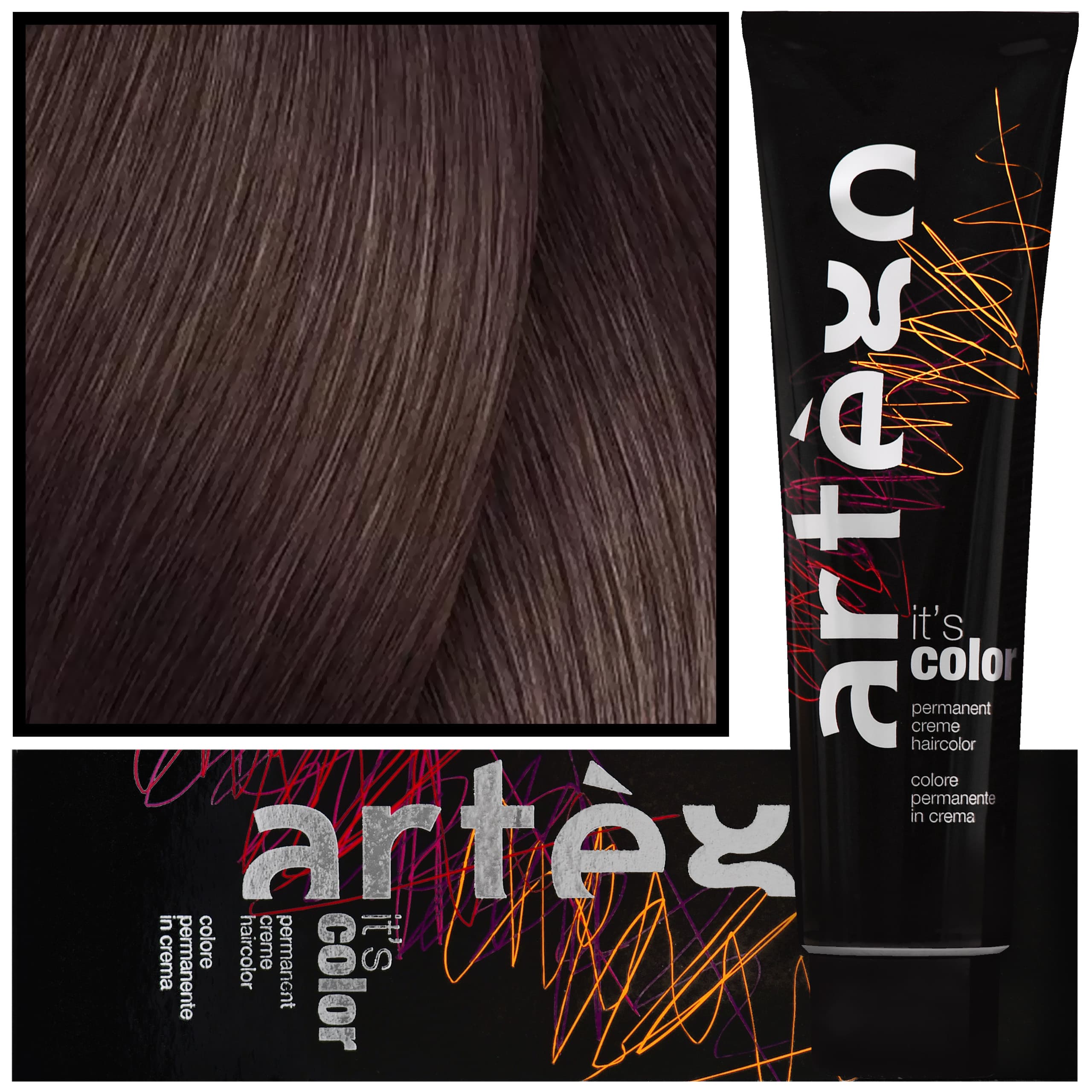 IT'S COLOR - profesjonalna farba w kremie, cała paleta kolorów, 6.72 - 6MV | Ciemnobrązowy Irysowy Blond
