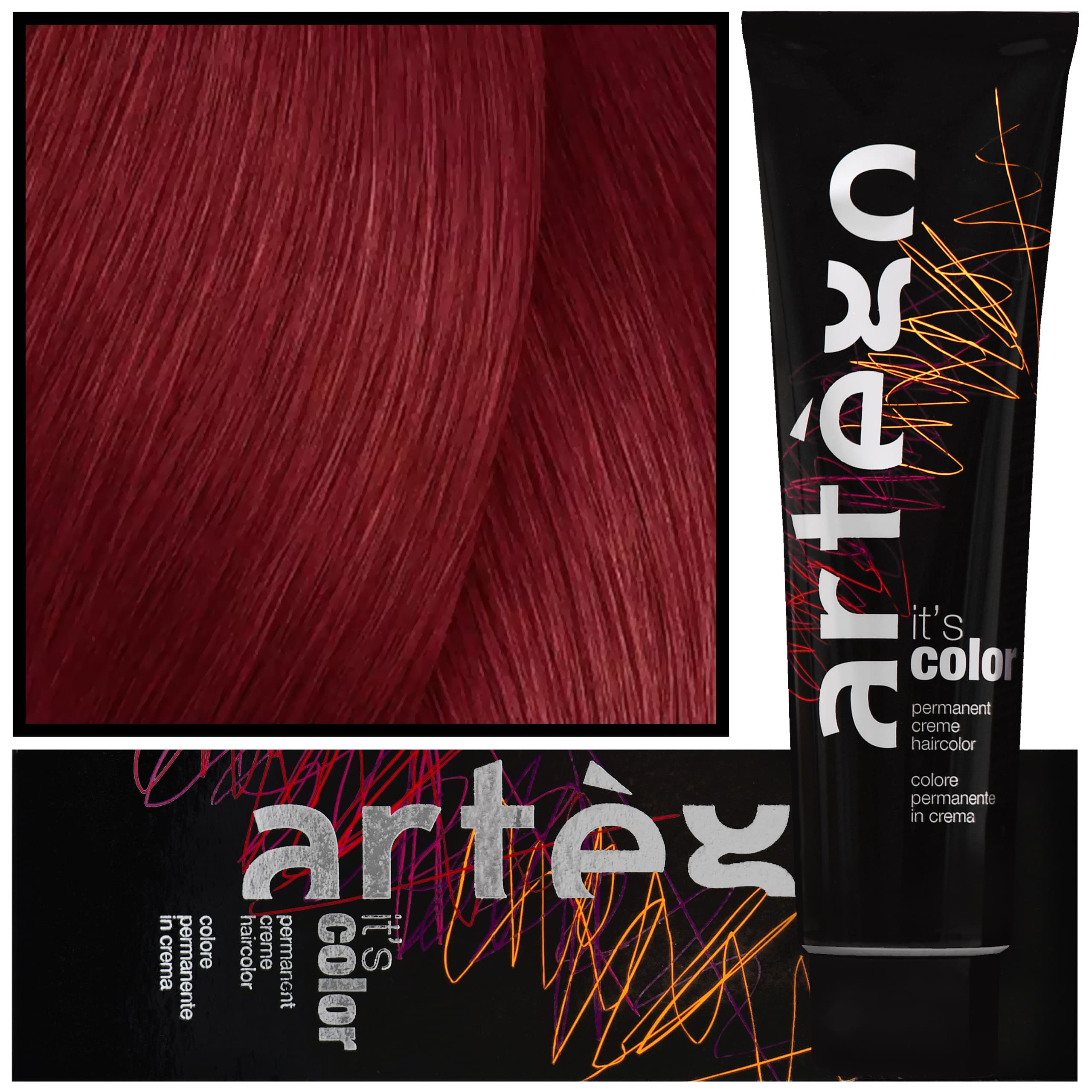 IT'S COLOR - profesjonalna farba w kremie, cała paleta kolorów, 6F - 6F | Czerwień Rubinu
