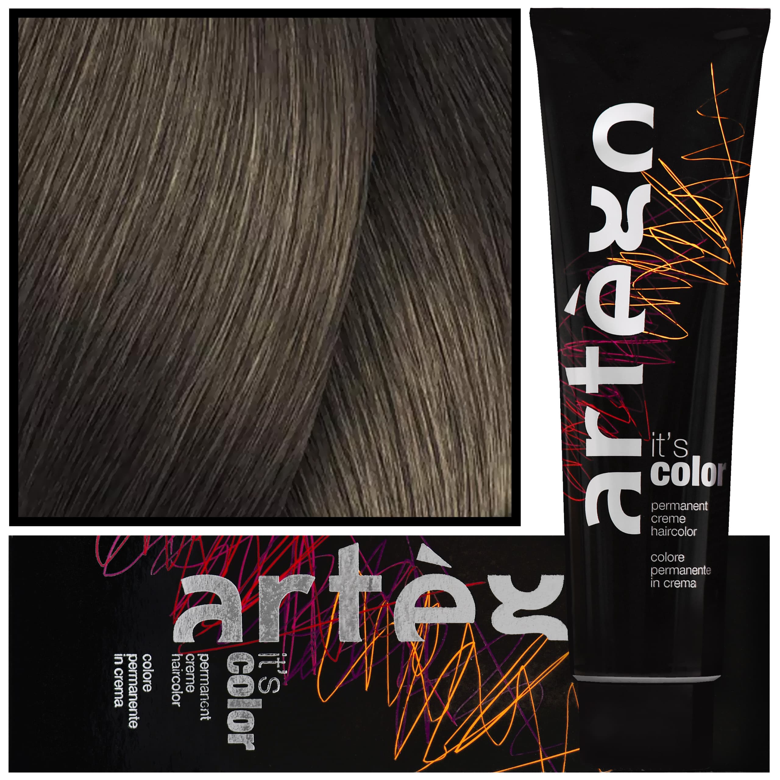 IT'S COLOR - profesjonalna farba w kremie, cała paleta kolorów, 7.1 - 7A | Popielaty Blond