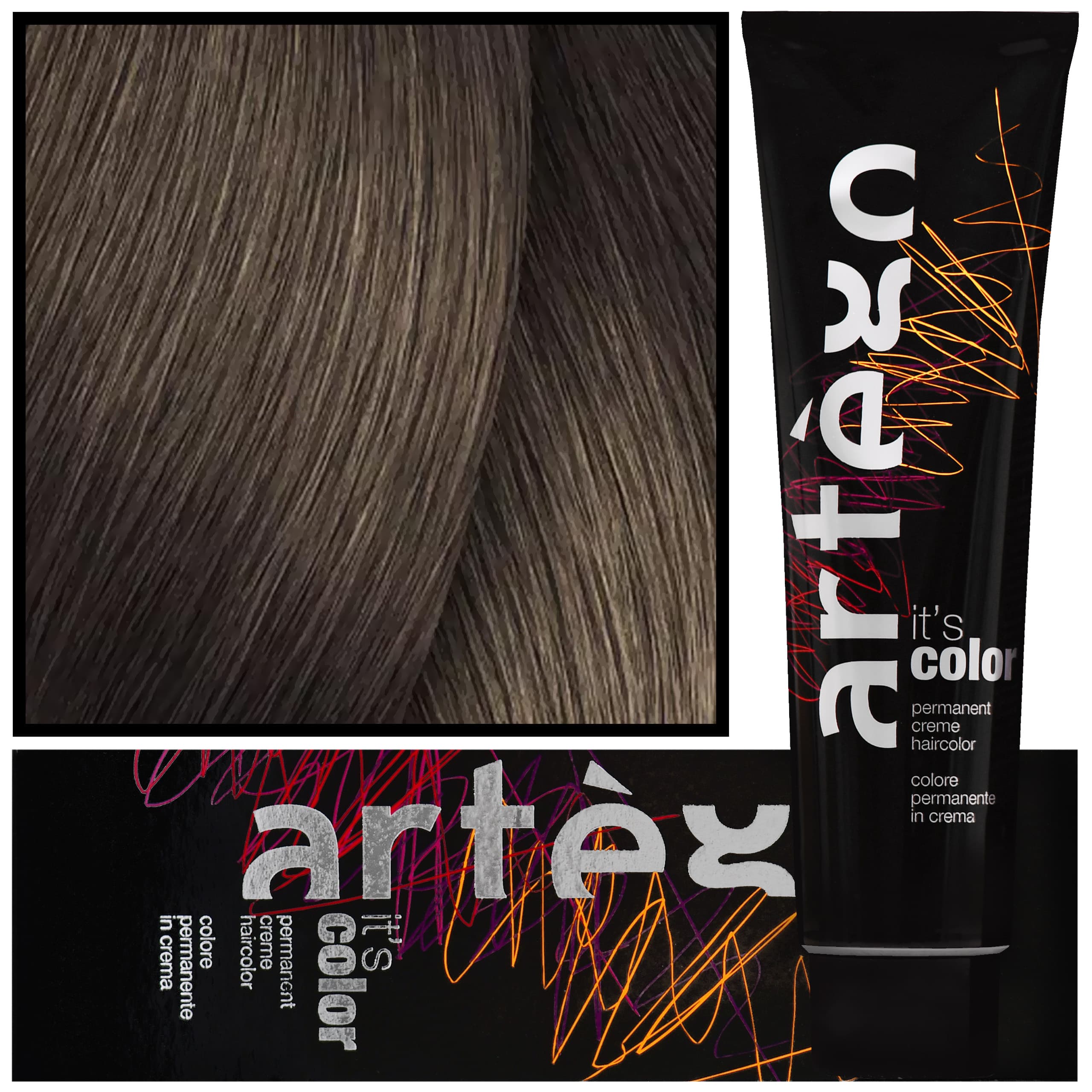 IT'S COLOR - profesjonalna farba w kremie, cała paleta kolorów, 7.16 - 7AR | Popielato-Czerwony Blond
