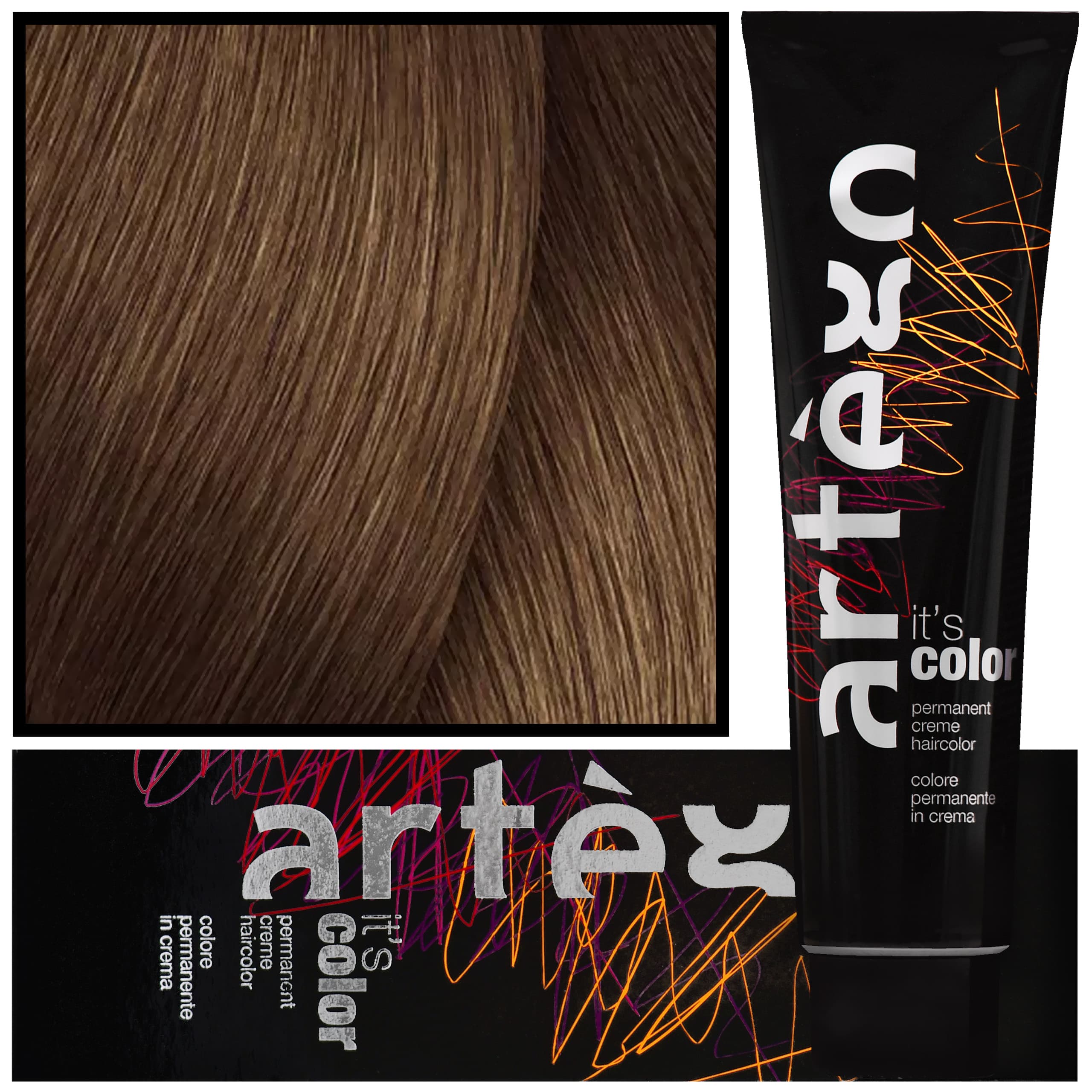 IT'S COLOR - profesjonalna farba w kremie, cała paleta kolorów, 7.43 - | Miedziano-Złocisty Blond