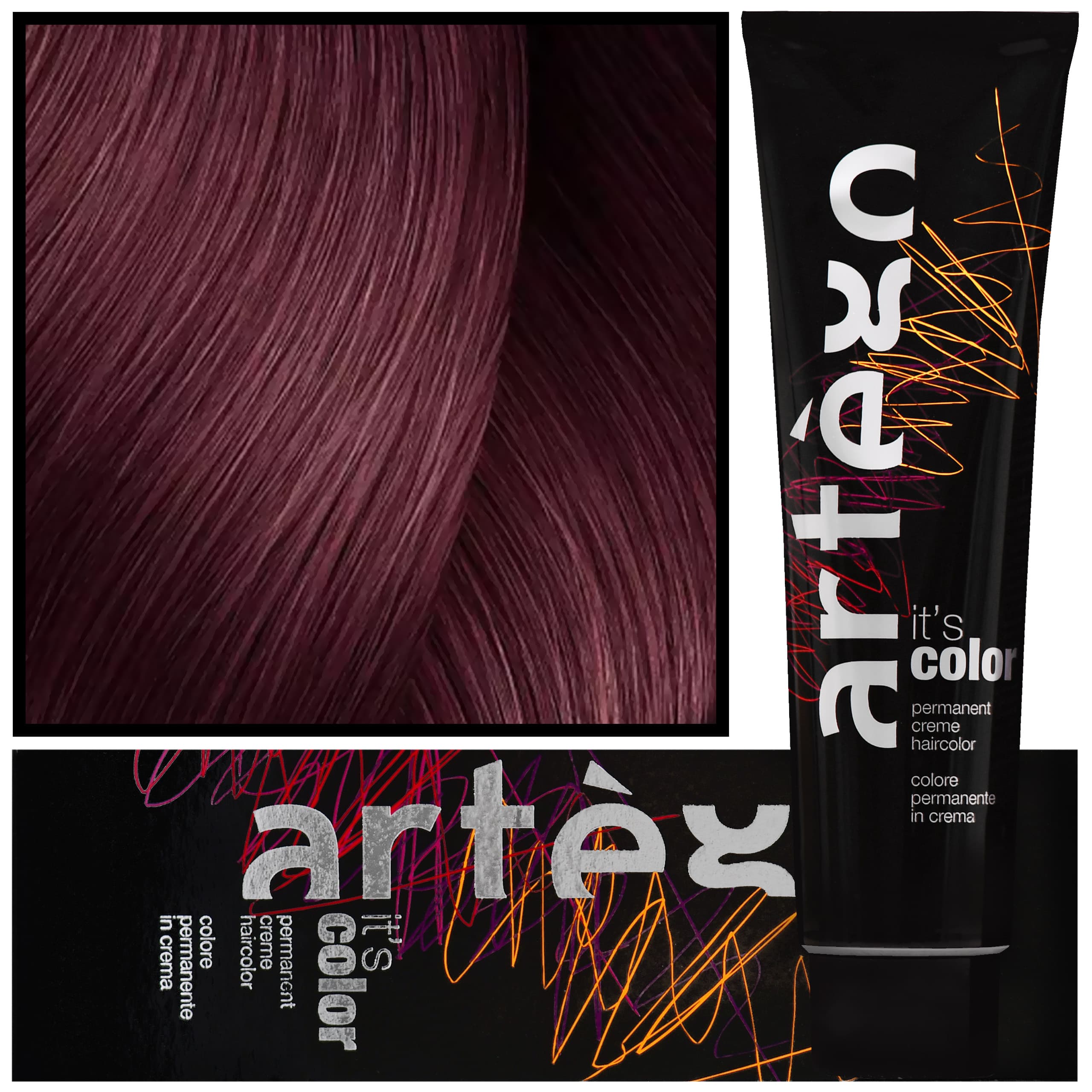 IT'S COLOR - profesjonalna farba w kremie, cała paleta kolorów, 7.56 - 7RMR | Średni Mahoniowy Rudy Blond