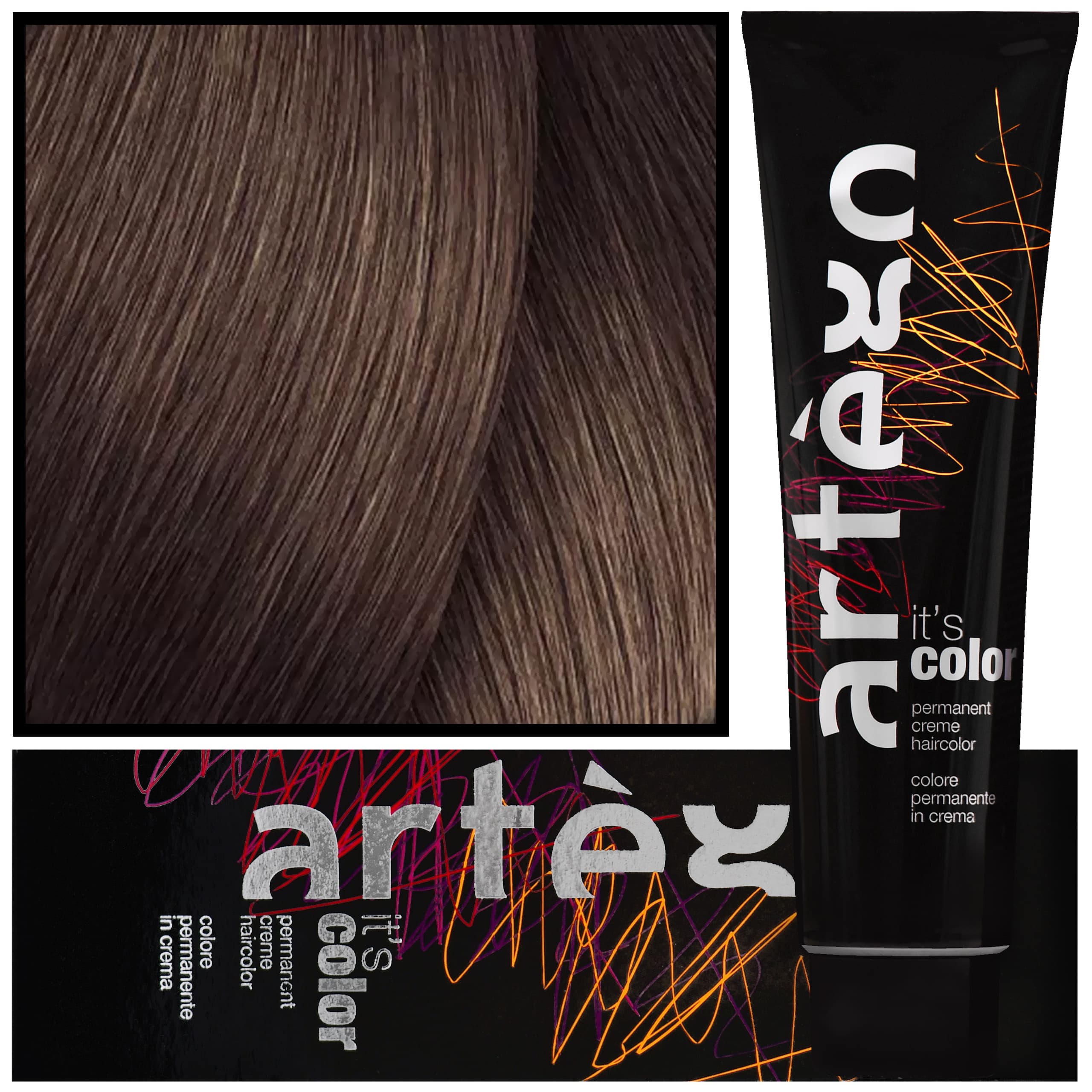IT'S COLOR - profesjonalna farba w kremie, cała paleta kolorów, 7.72 - 7MV | Średniobrązowy Irysowy Blond