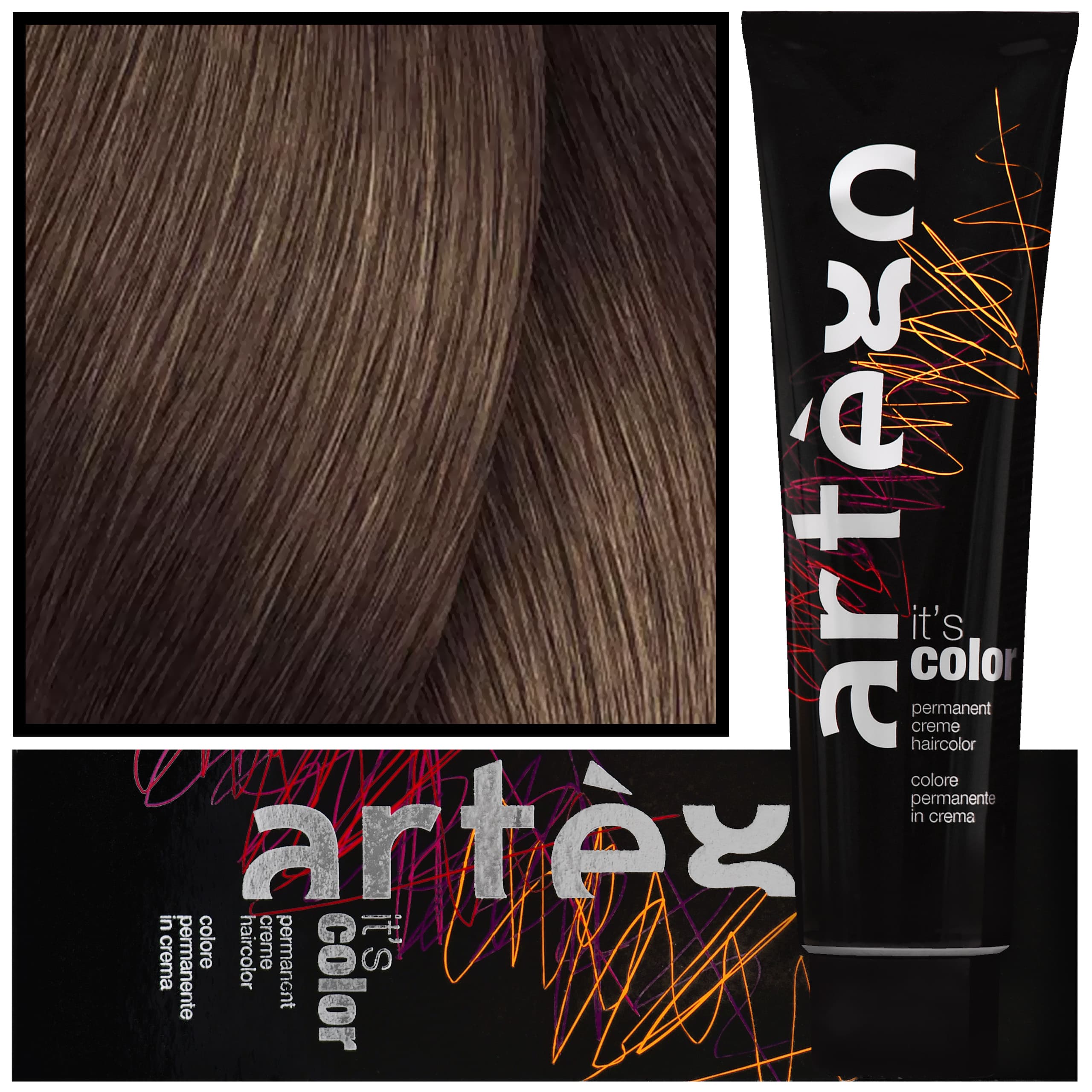 IT'S COLOR - profesjonalna farba w kremie, cała paleta kolorów, 7.71 - 7MA | Kasztanowo-Popielaty Blond