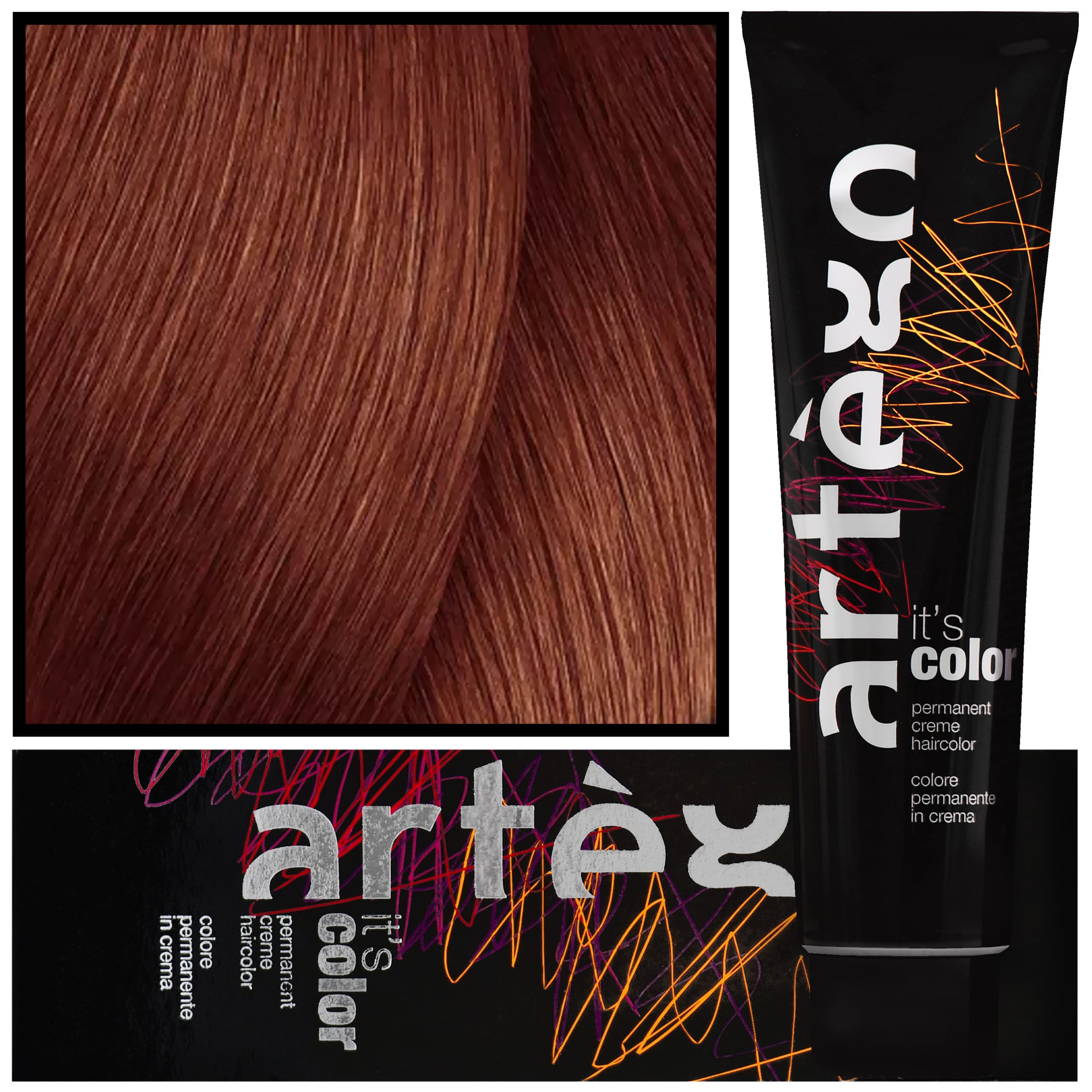 IT'S COLOR - profesjonalna farba w kremie, cała paleta kolorów, 7.46 - 7KR | Miedziano Czerwony Blond