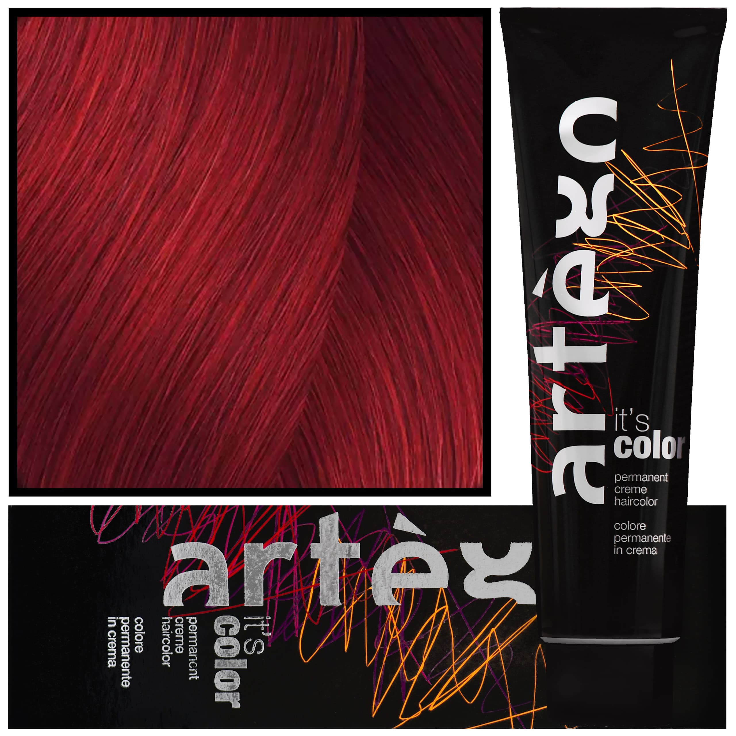 IT'S COLOR - profesjonalna farba w kremie, cała paleta kolorów, 7F - 7F | Ognista Czerwień