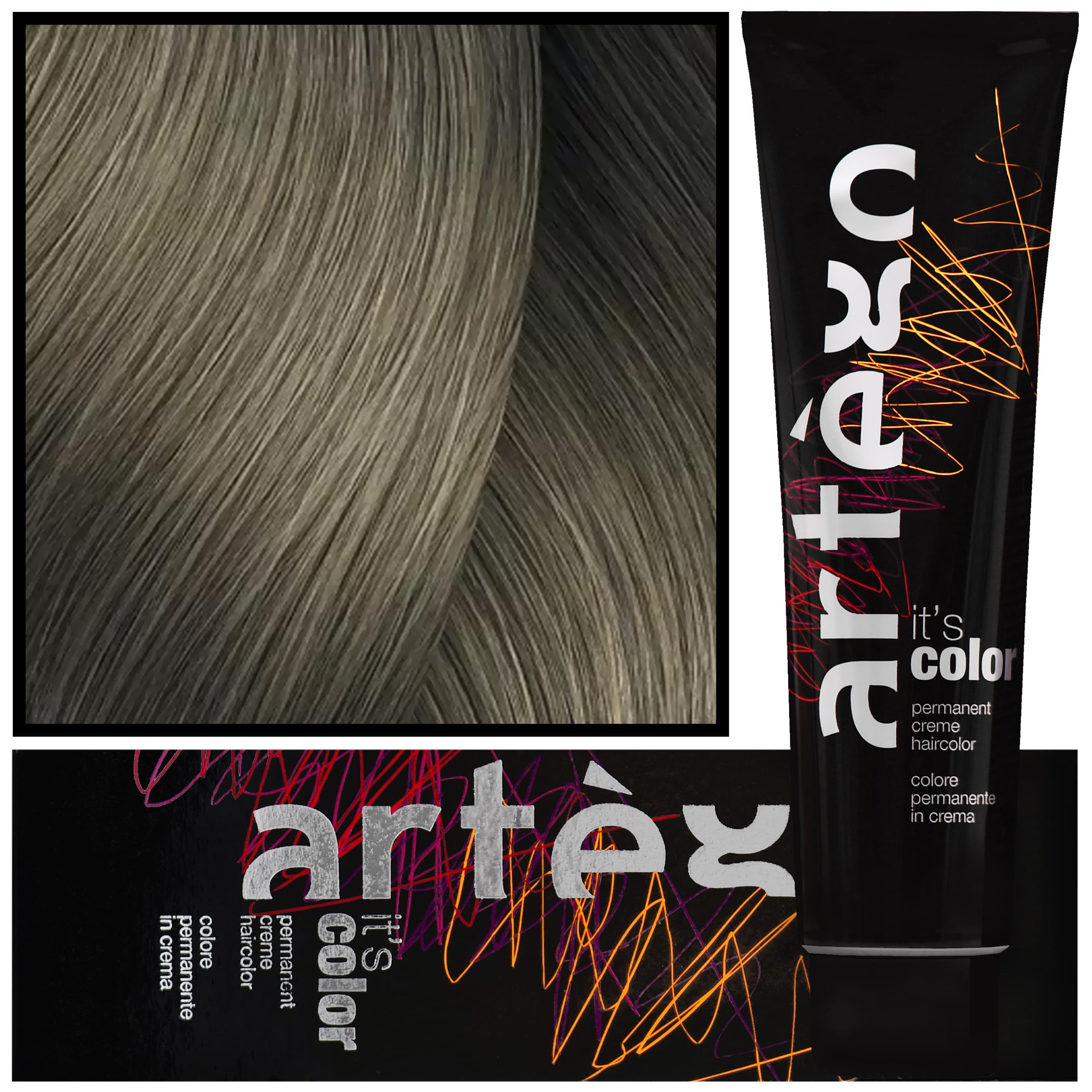 IT'S COLOR - profesjonalna farba w kremie, cała paleta kolorów, 8.01 - 8NA | Jasny Delikatny Popielaty Blond