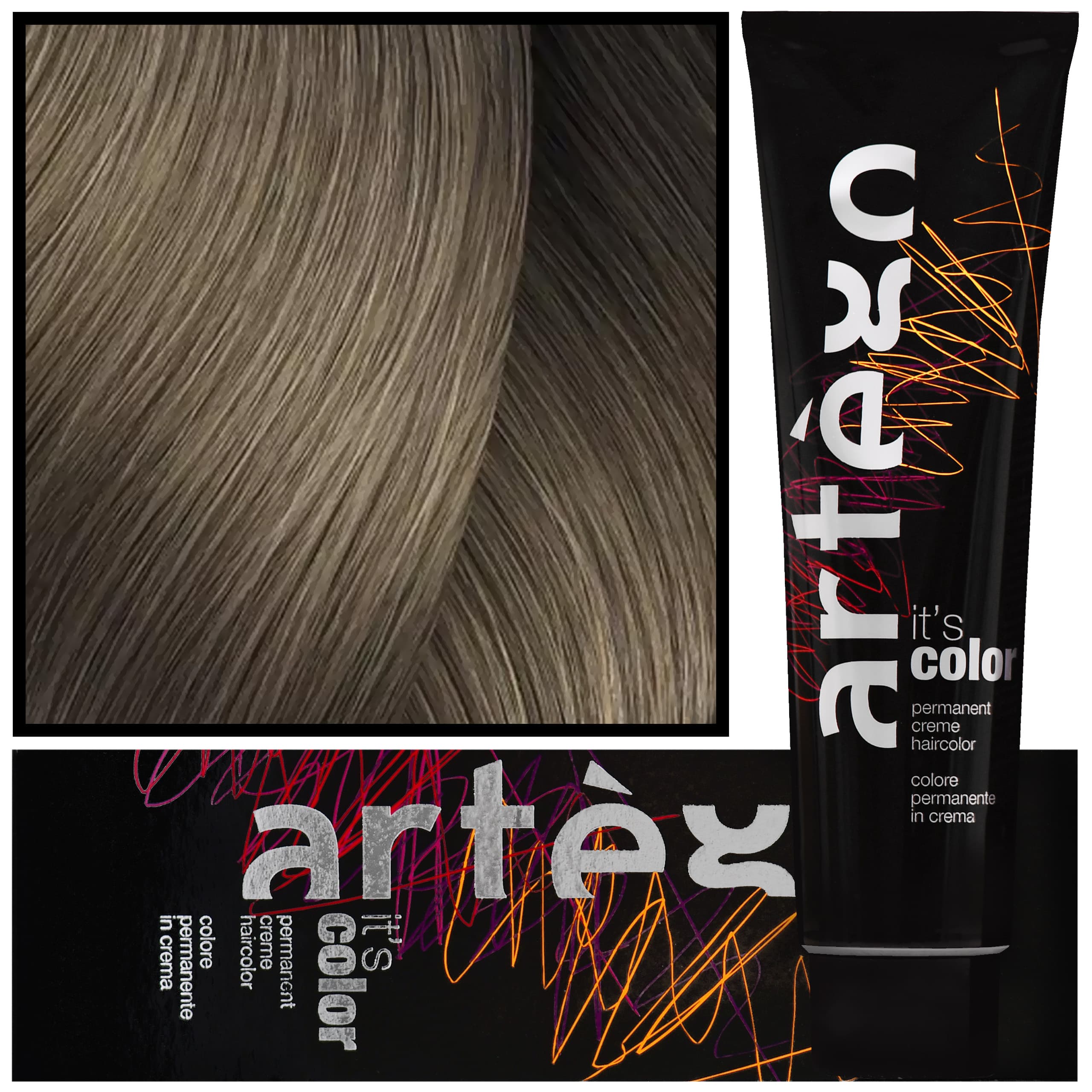 IT'S COLOR - profesjonalna farba w kremie, cała paleta kolorów, 8,02 - 8NV | Jasny Delikatny Fioletowy Blond