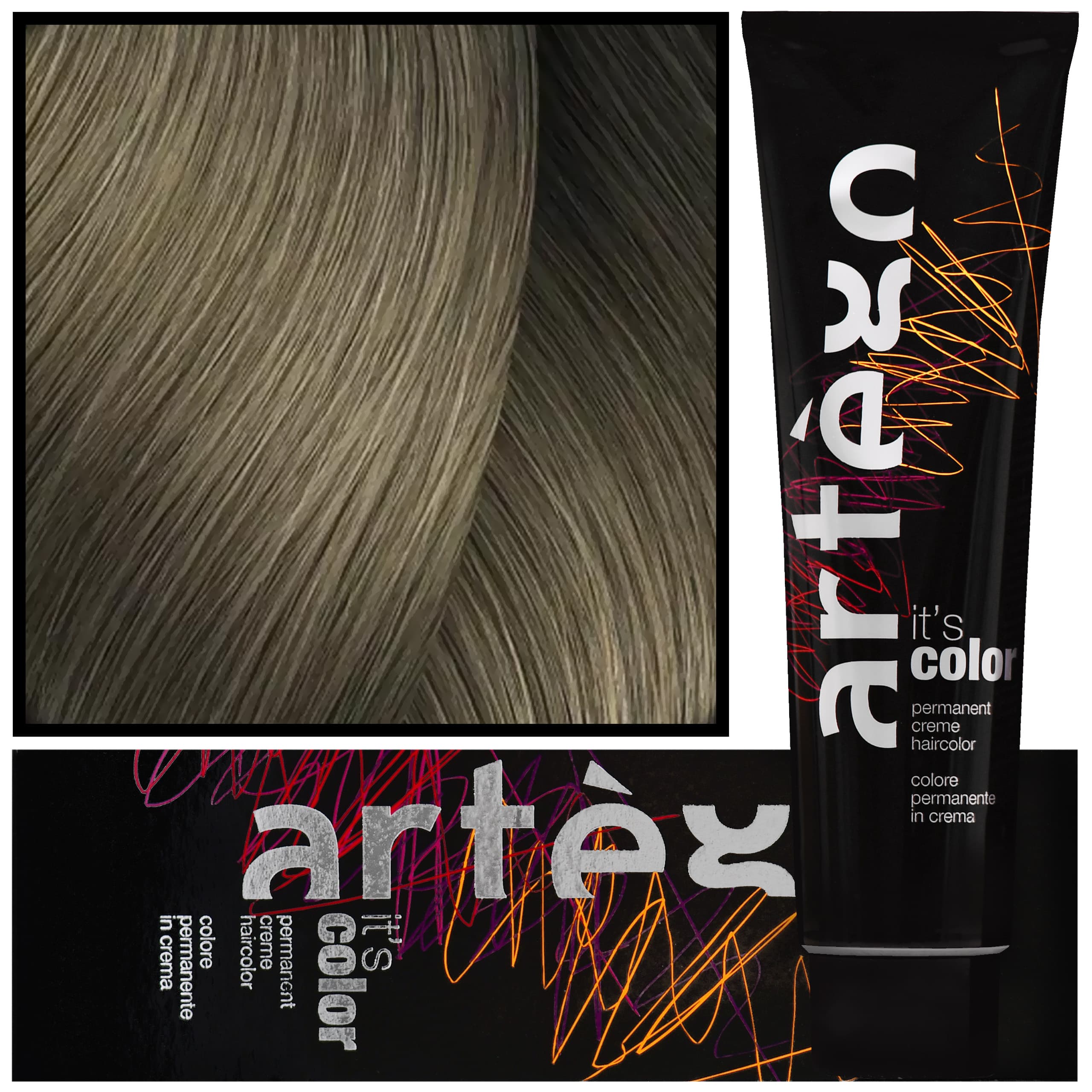 IT'S COLOR - profesjonalna farba w kremie, cała paleta kolorów, 8,11 - 8AA | Intensywny Popielaty Jasny Blond