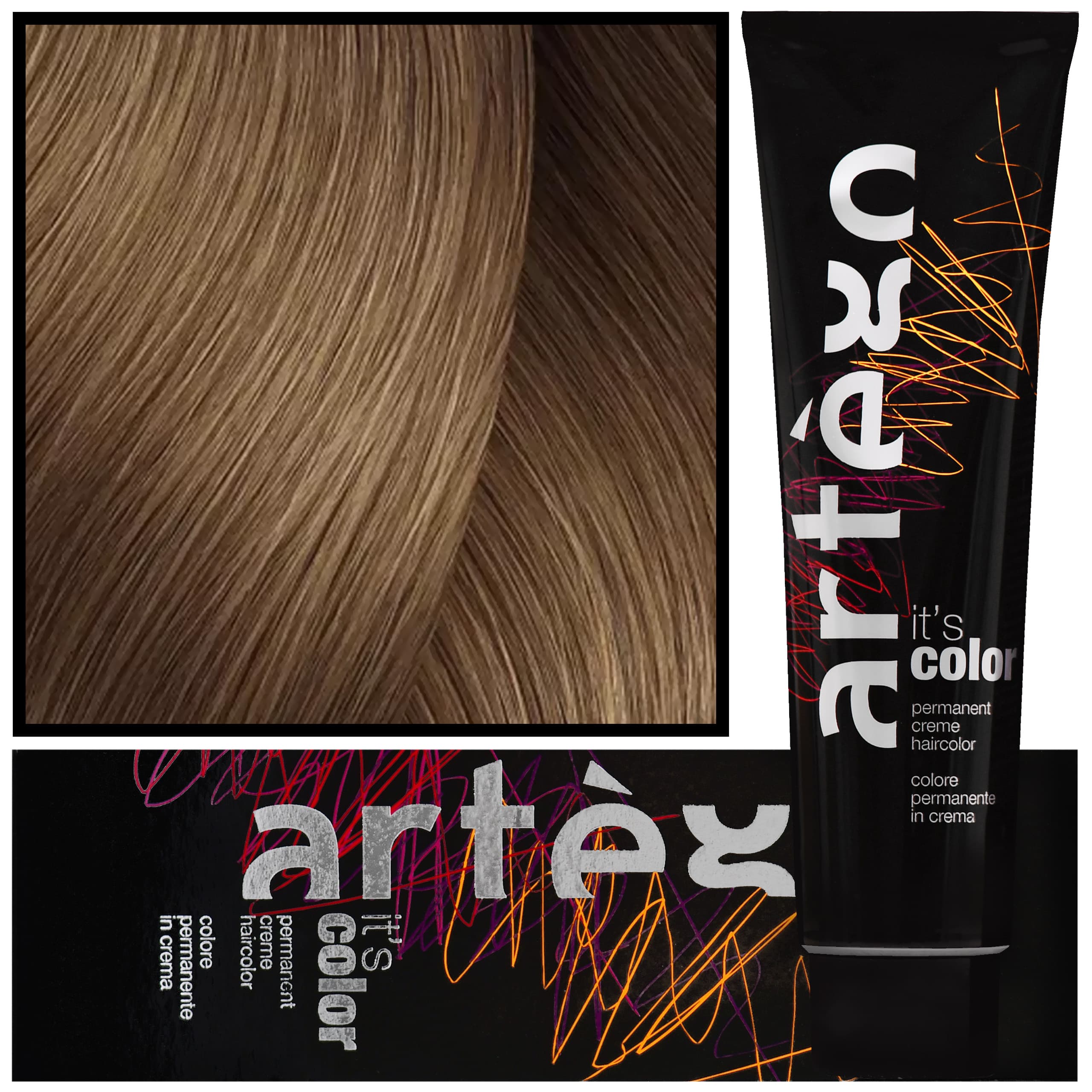 IT'S COLOR - profesjonalna farba w kremie, cała paleta kolorów, 8.4 - 8K | Jasny Miedziany Blond