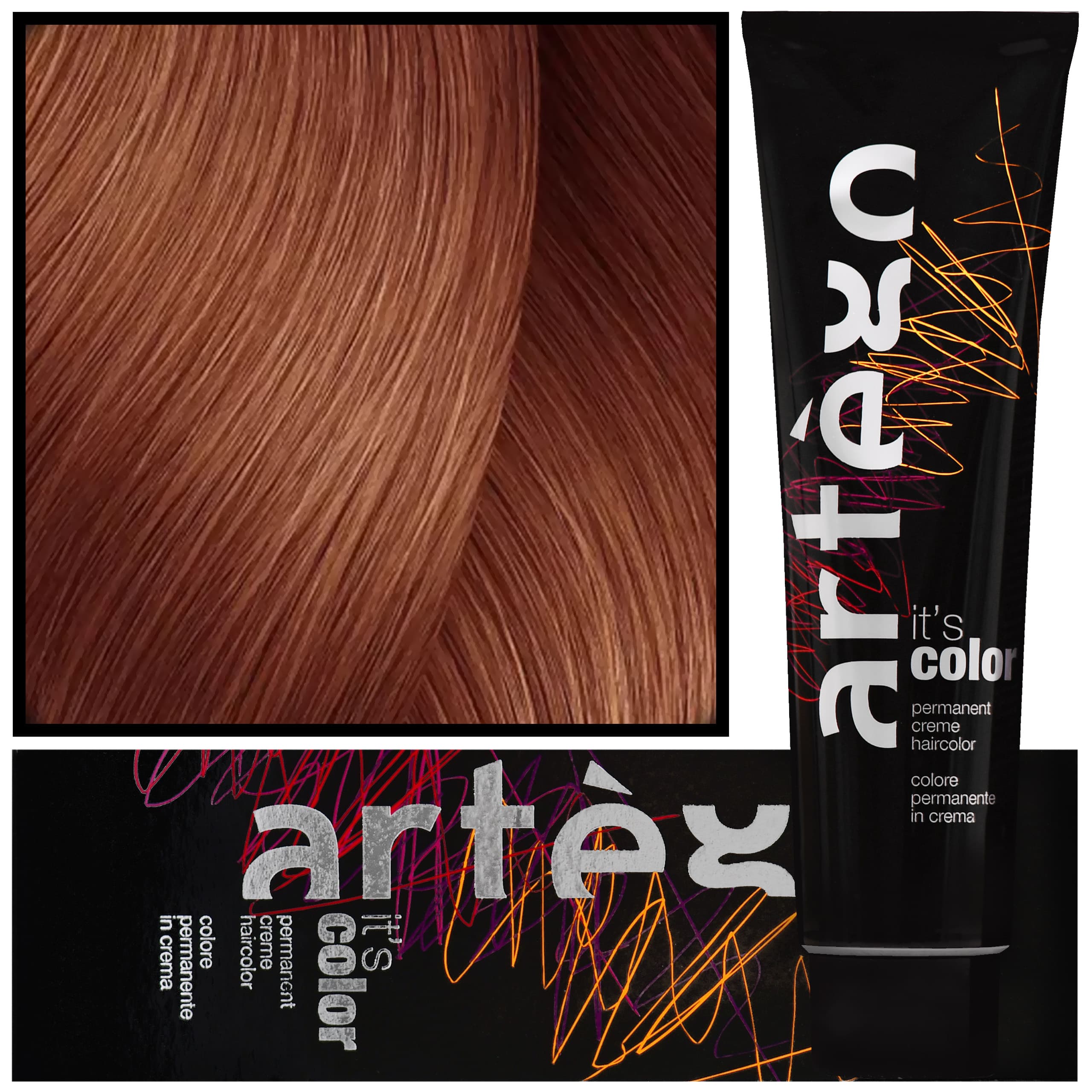 IT'S COLOR - profesjonalna farba w kremie, cała paleta kolorów, 8.46 - 8KR | Jasny Miedziano Czerwony Blond