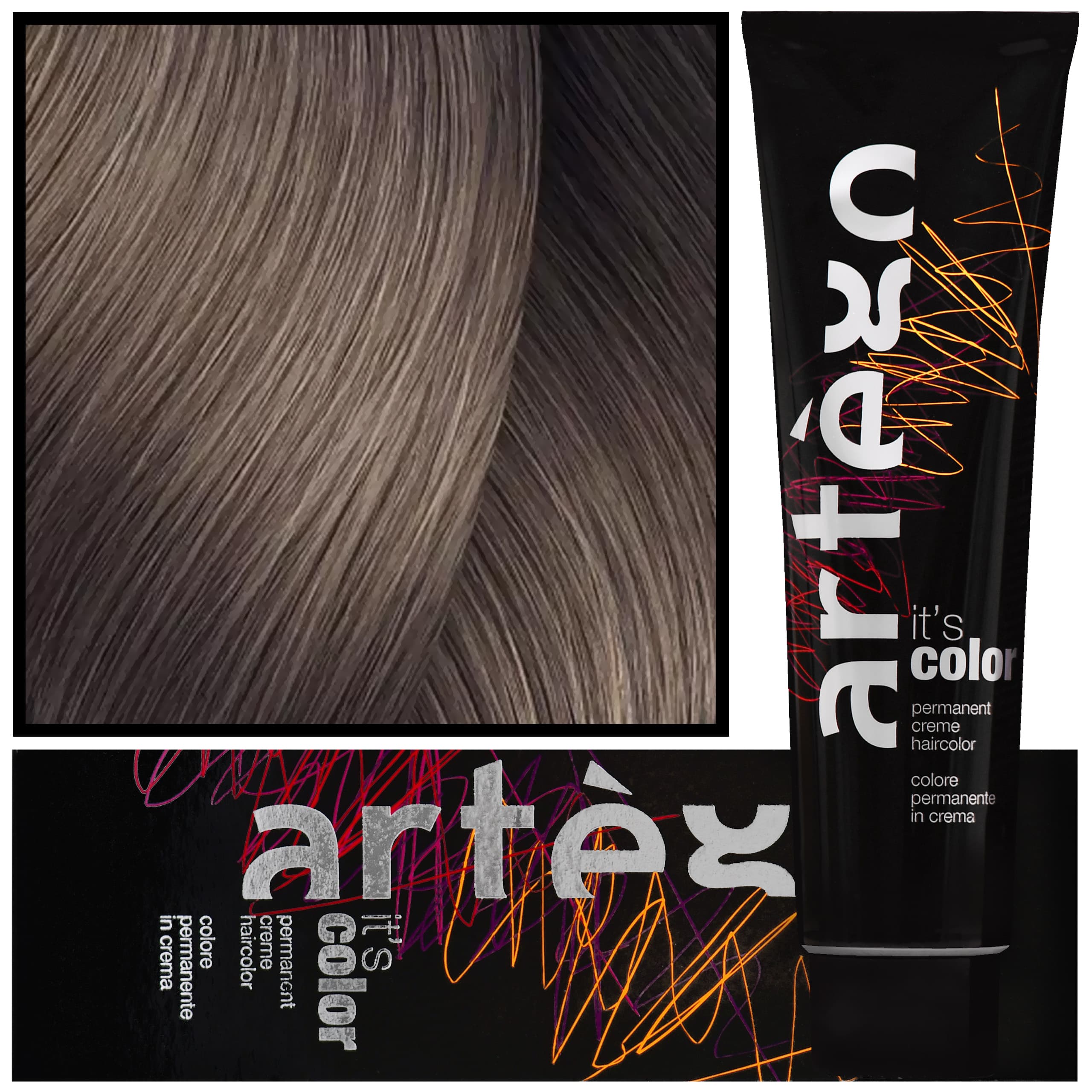 IT'S COLOR - profesjonalna farba w kremie, cała paleta kolorów, 8.72 - 8MV | Jasnobrązowy Irysowy Blond