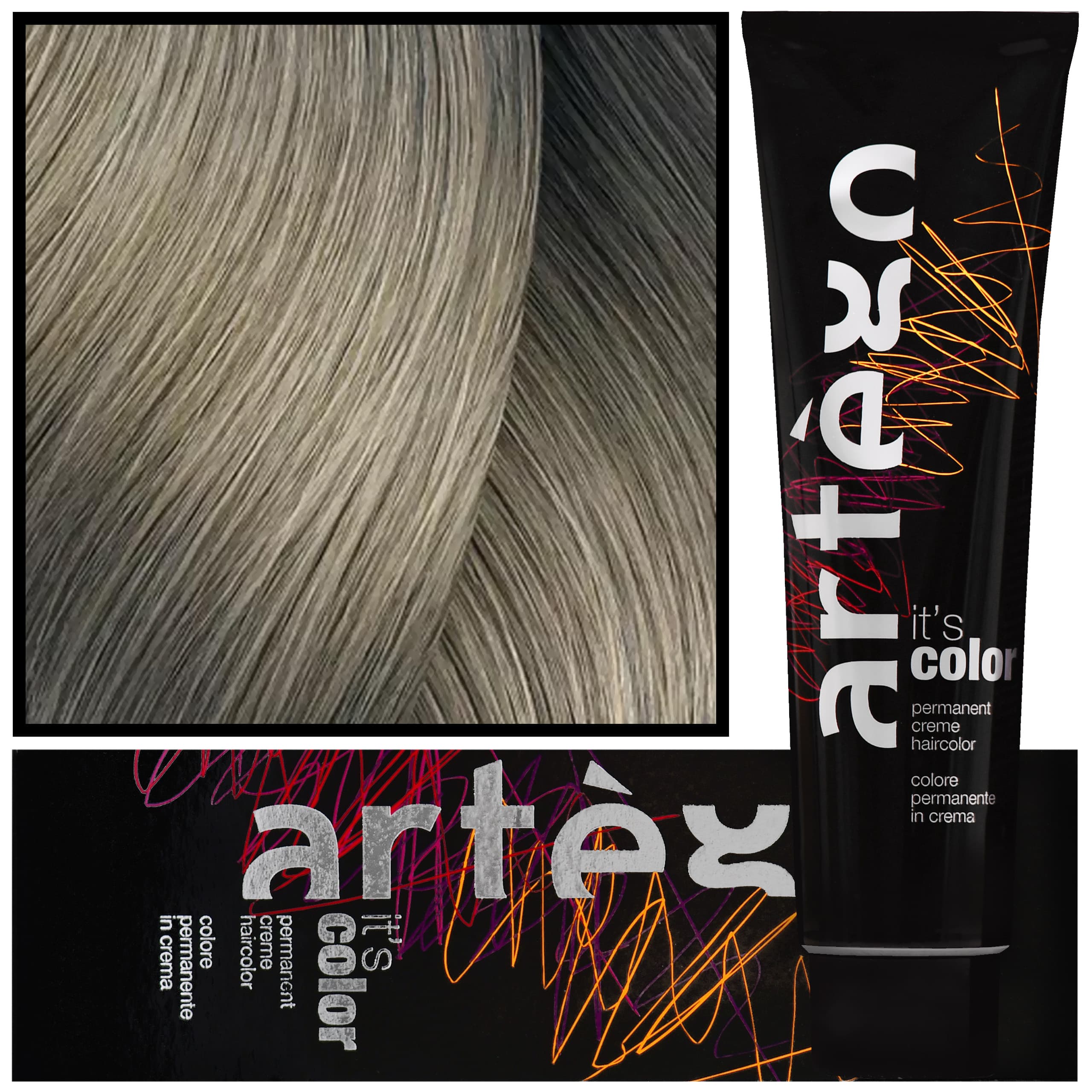 IT'S COLOR - profesjonalna farba w kremie, cała paleta kolorów, 9.1 - 9A | Bardzo Jasny Popielaty Blond
