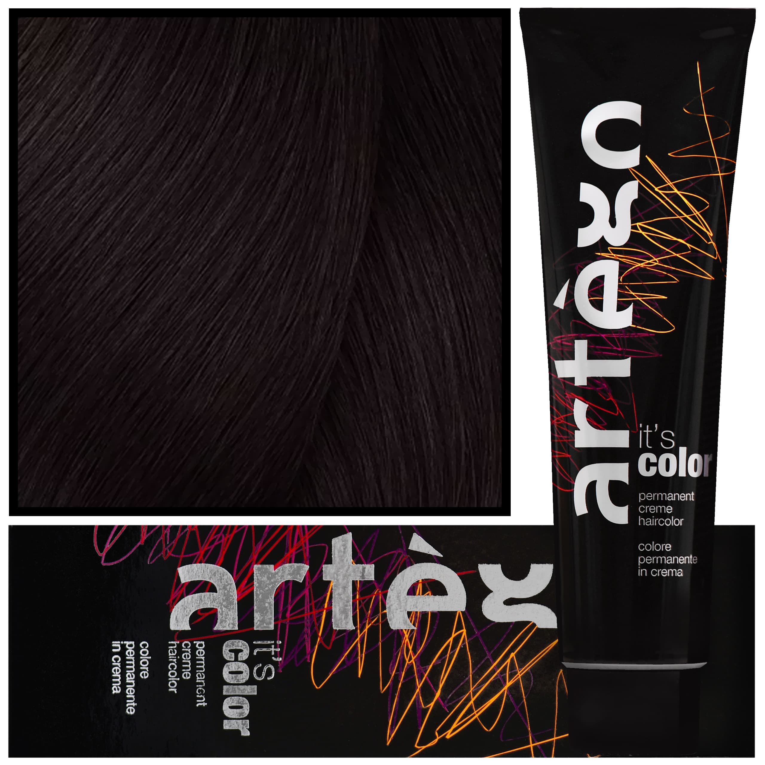IT'S COLOR - profesjonalna farba w kremie, cała paleta kolorów, 4.00 - 4NN | Chłodny brąz