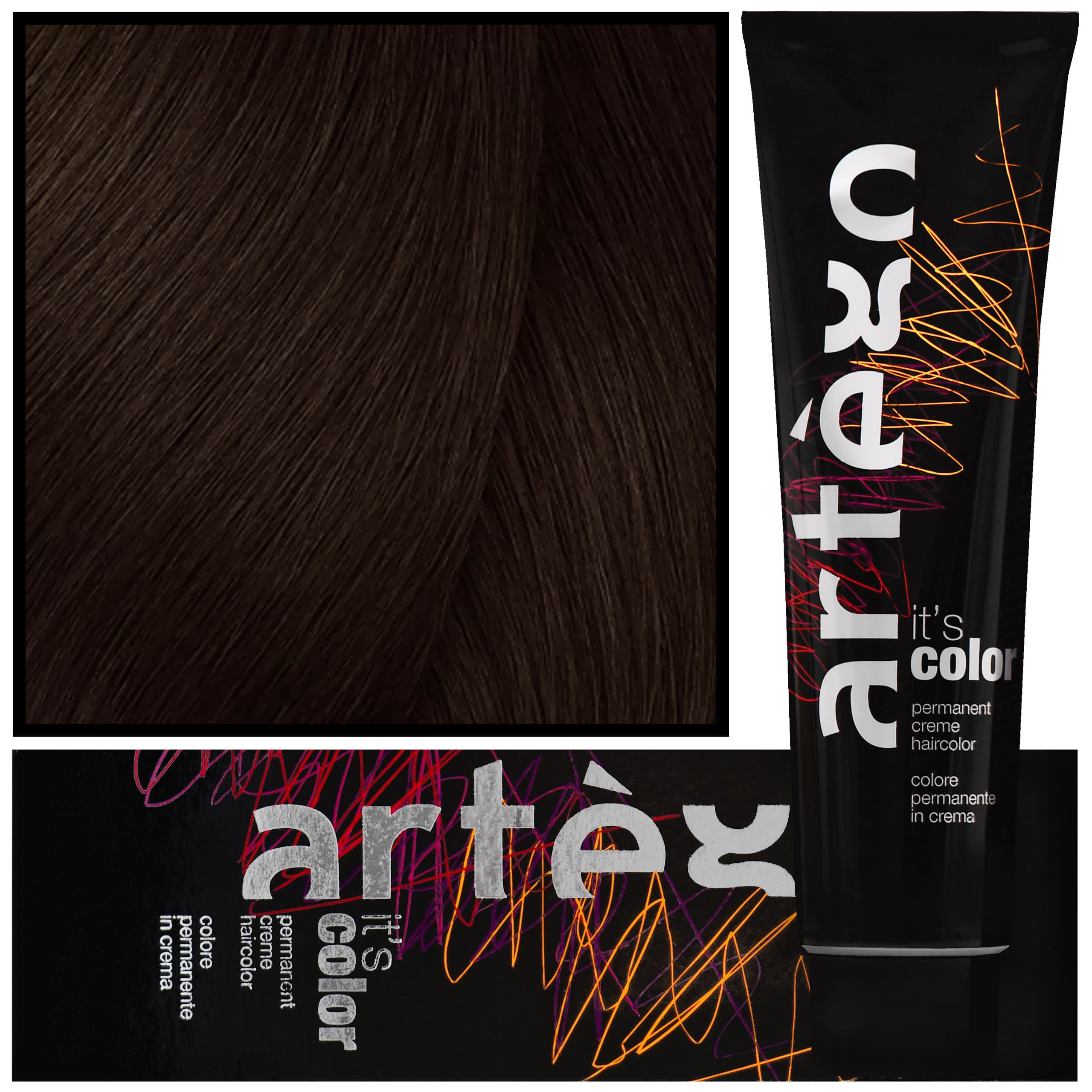 IT'S COLOR - profesjonalna farba w kremie, cała paleta kolorów, 5.00 - 5NN | Jasny Chłodny Brąz