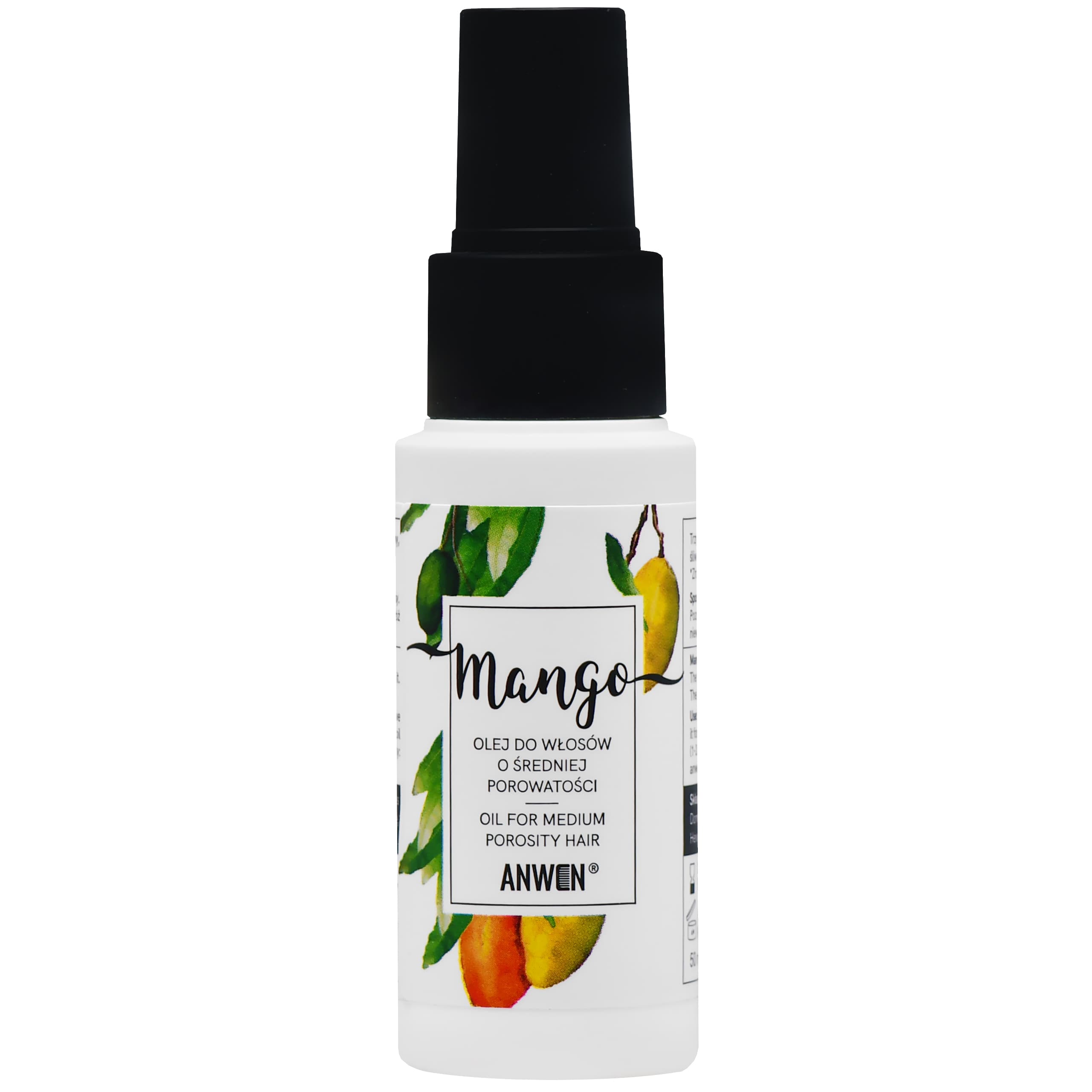wygładzający olej do włosów średnioporowatych mango