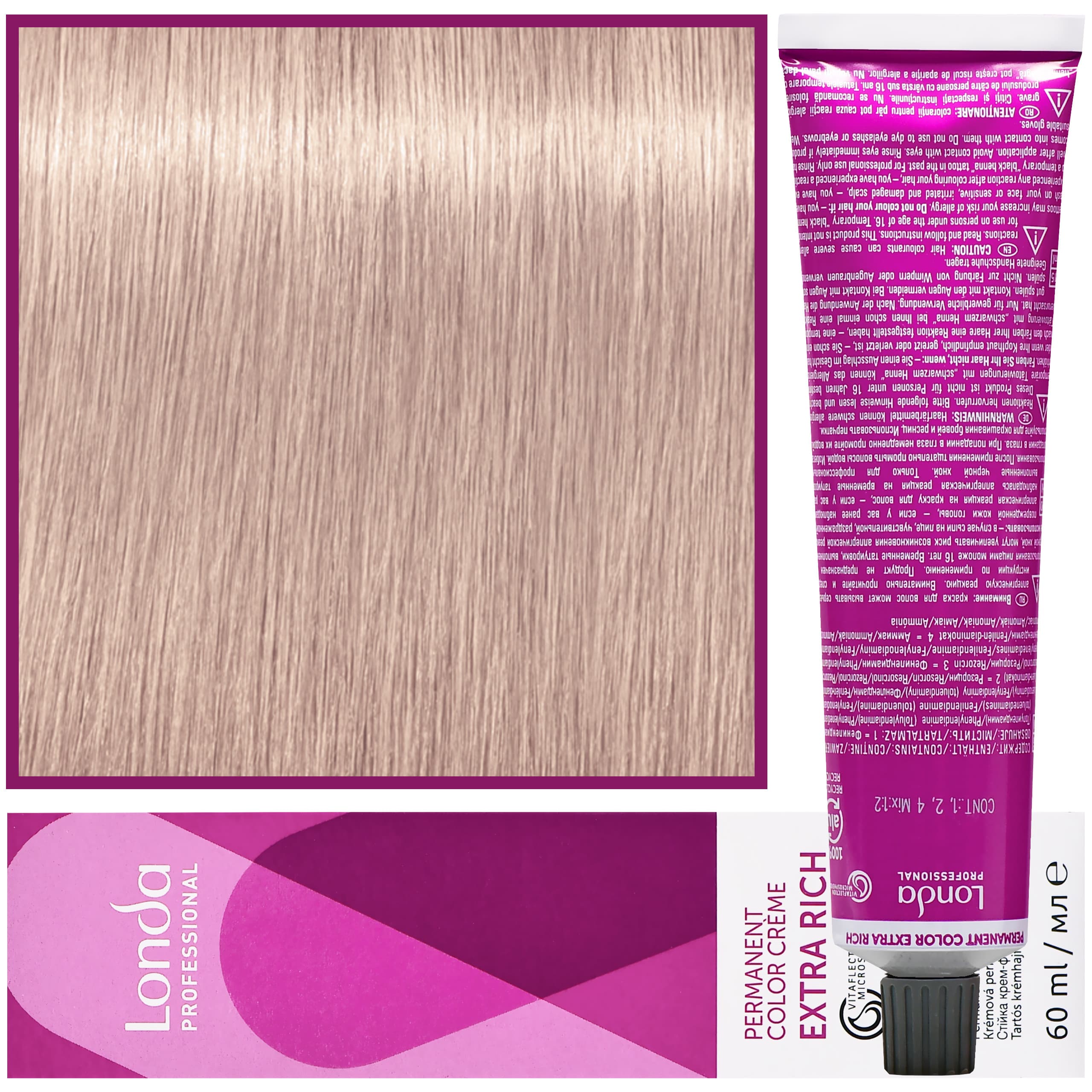 Color - profesjonalna farba do włosów Vitaflection Microspheres, 9/65 Bardzo jasny Blond Fioletowo Czerwony