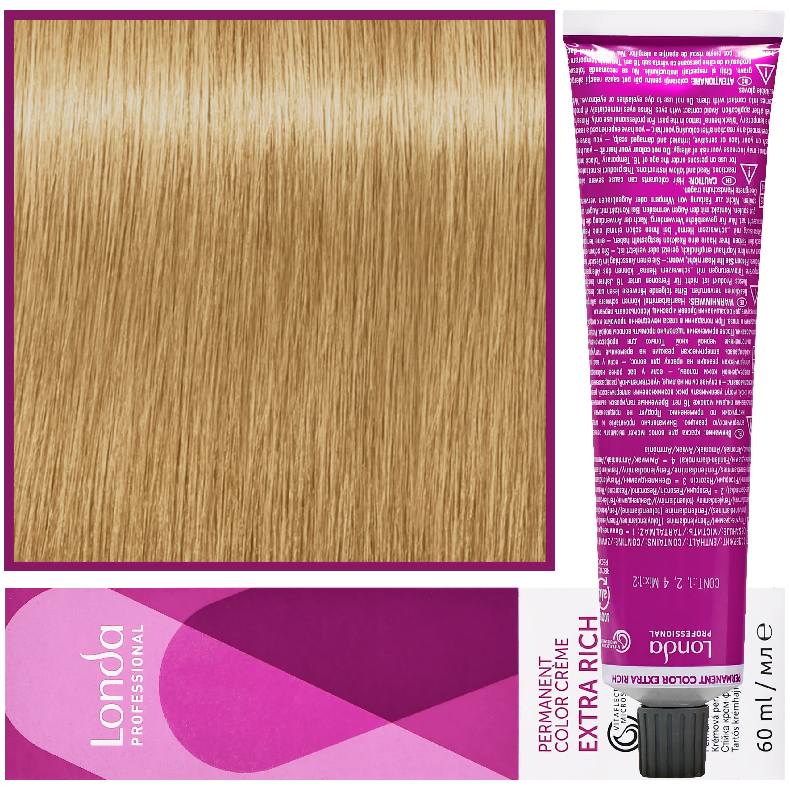 Color - profesjonalna farba do włosów Vitaflection Microspheres, 9/7 Bardzo Jasny Blond Brązowy