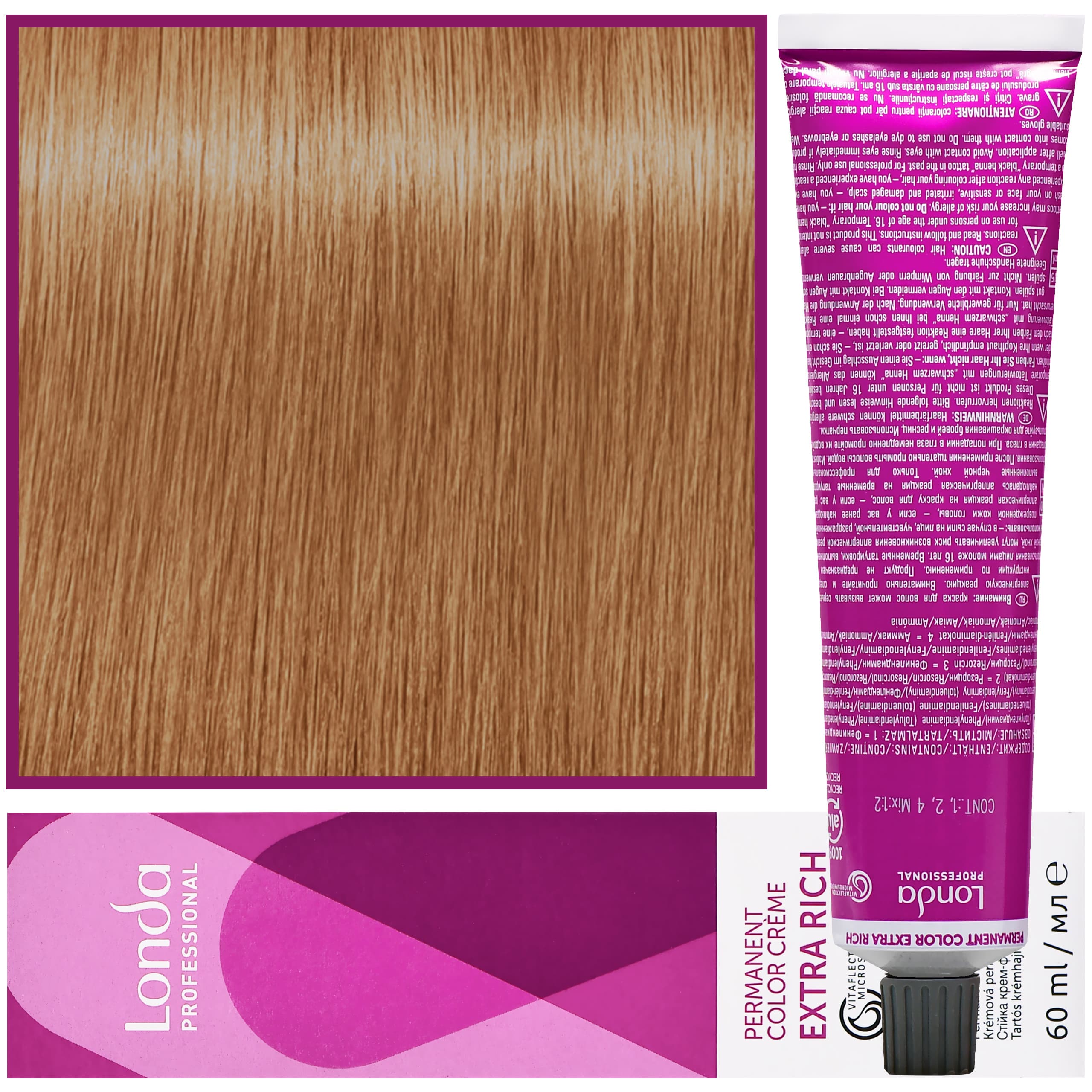 Color - profesjonalna farba do włosów Vitaflection Microspheres, 9/36 Bardzo Jasny Blond Złoto Fioletowy