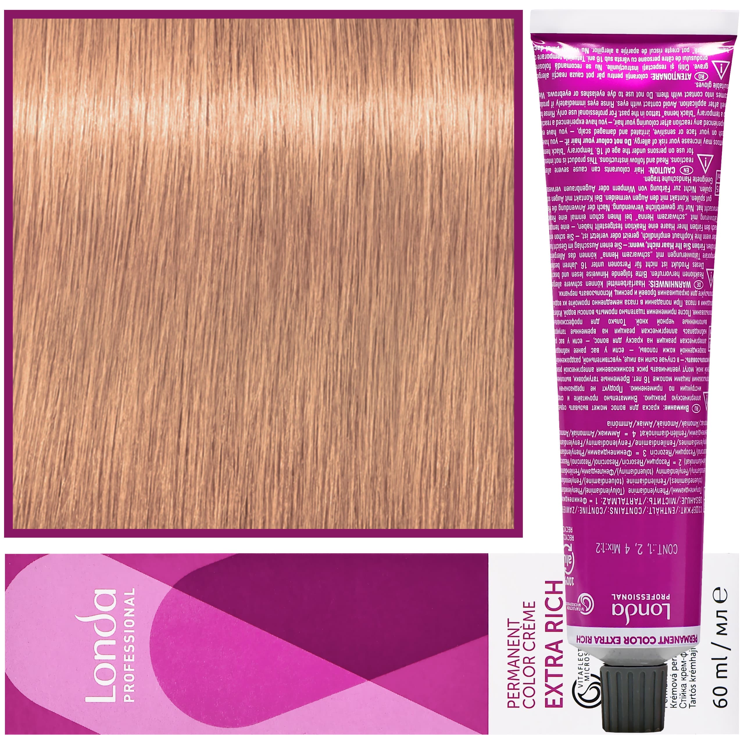 Color - profesjonalna farba do włosów Vitaflection Microspheres, 8/96 Jasny Blond Opalizująco Fioletowy