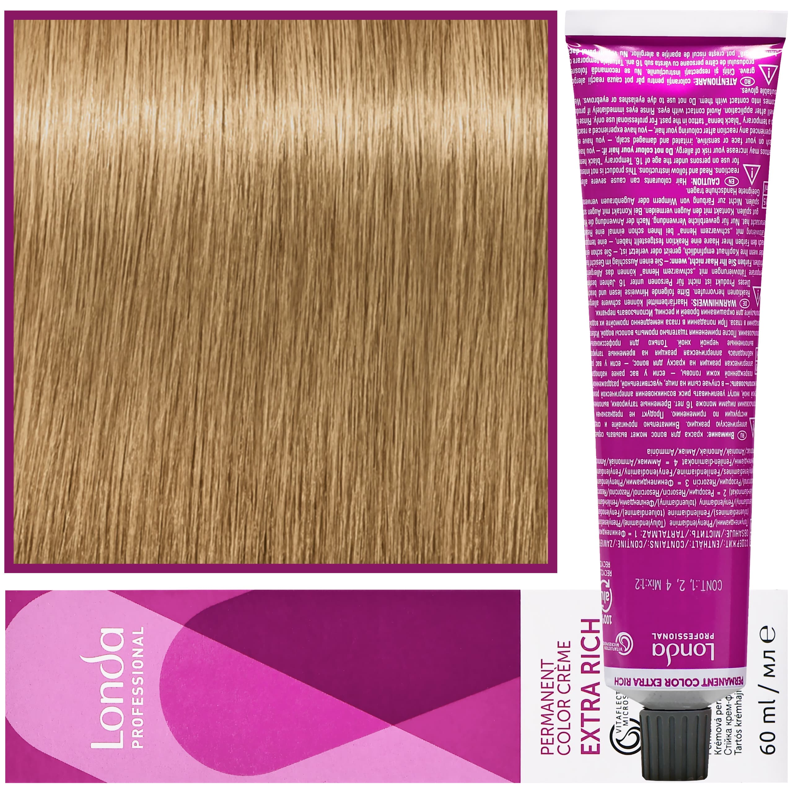 Color - profesjonalna farba do włosów Vitaflection Microspheres, 8/71 Popielato-brązowy jasny blond