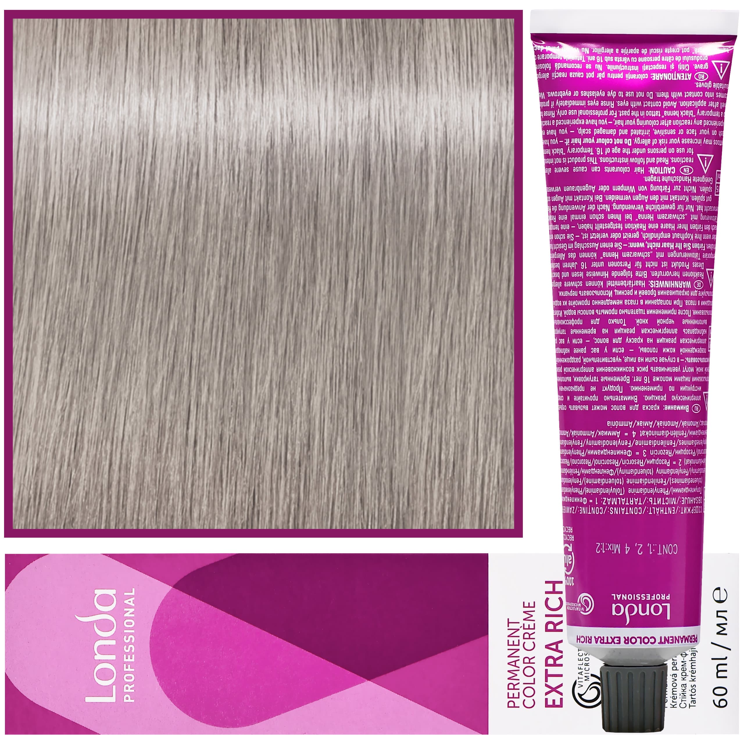 Color - profesjonalna farba do włosów Vitaflection Microspheres, 8/81 Jasny Blond Brązowo Popielaty